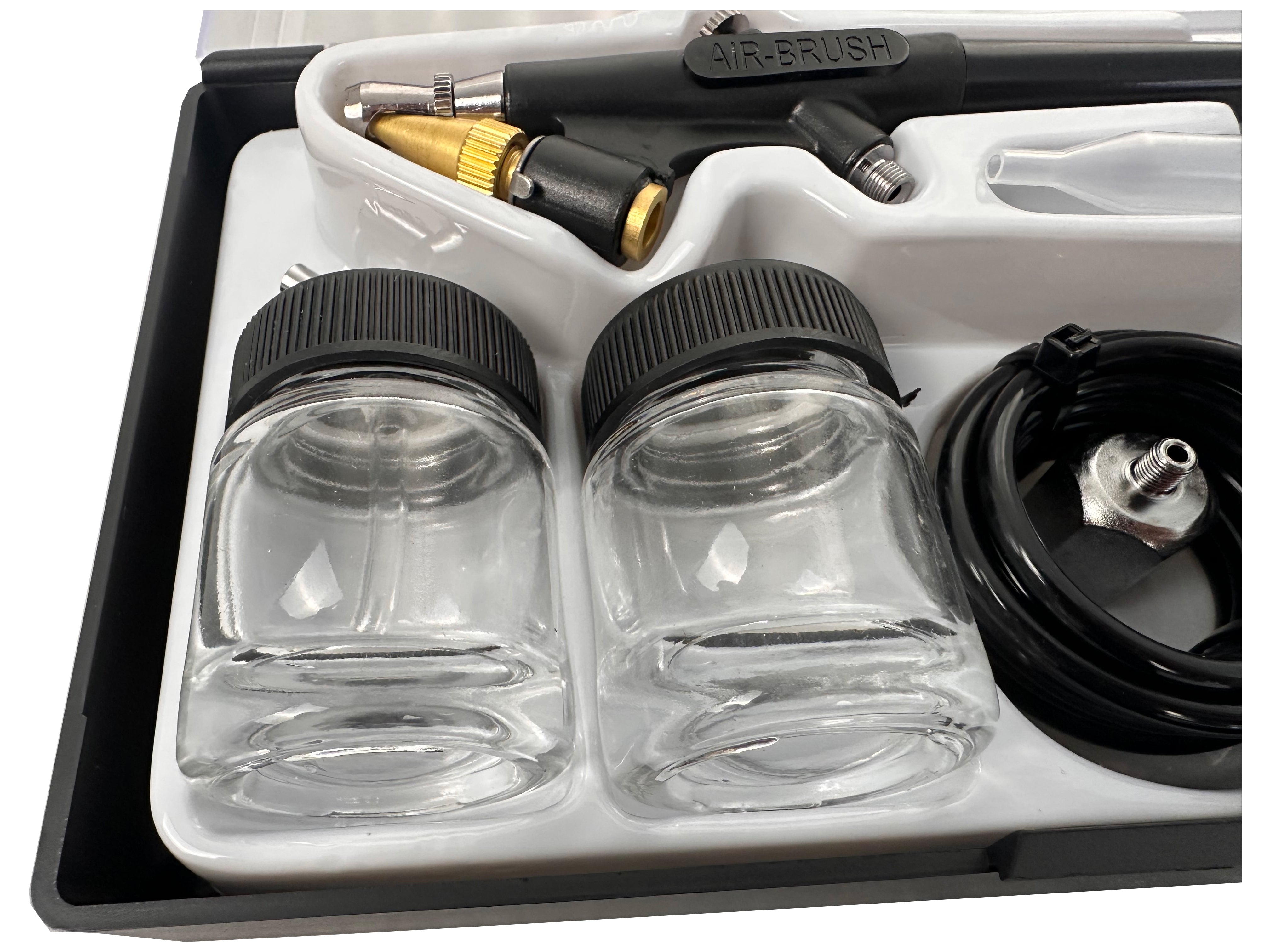 Kit aerografo con compressore d'aria per hobby e artigianato arte delle unghie per decorare torte, cosmetici, grafica e così via, 6 pezzi BD138 Gebo Tools