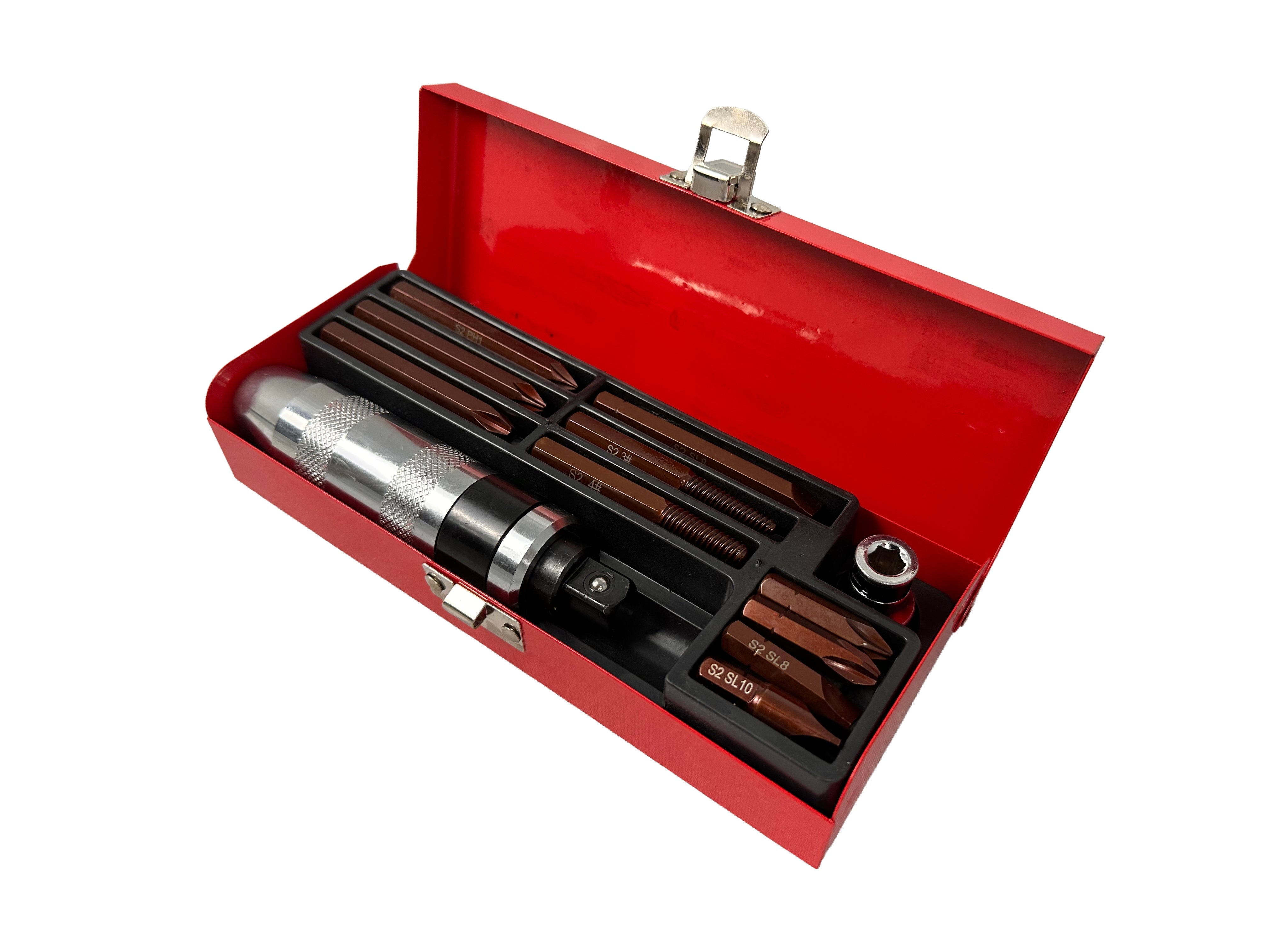 Set cacciavite ad impatto, kit cacciavite a percussione con accessori ,13 pezzi Gebo Tools