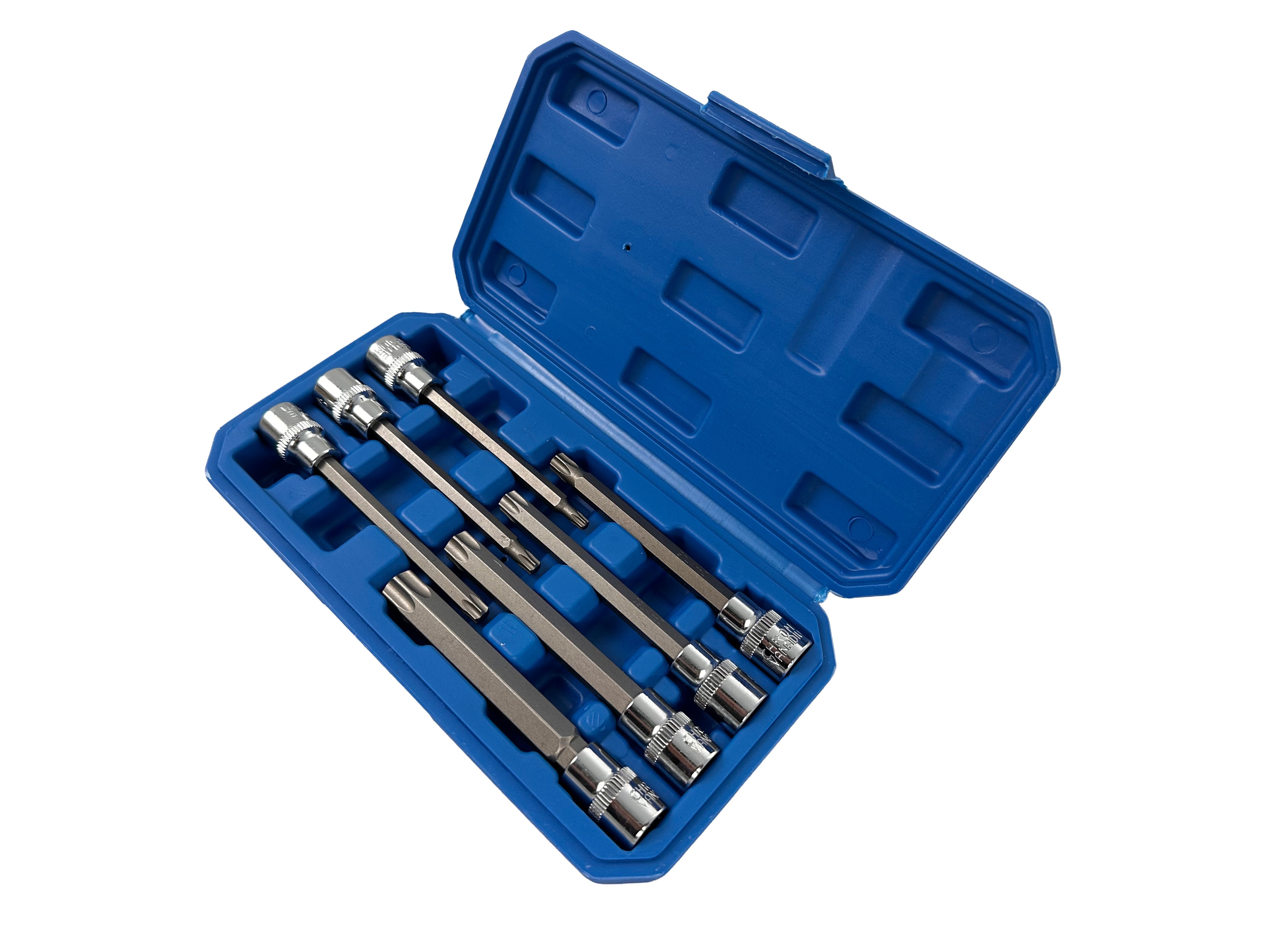 Set  inserti torx extra lunghi 3/8", kit punte lunghe torx  Gebo Tools