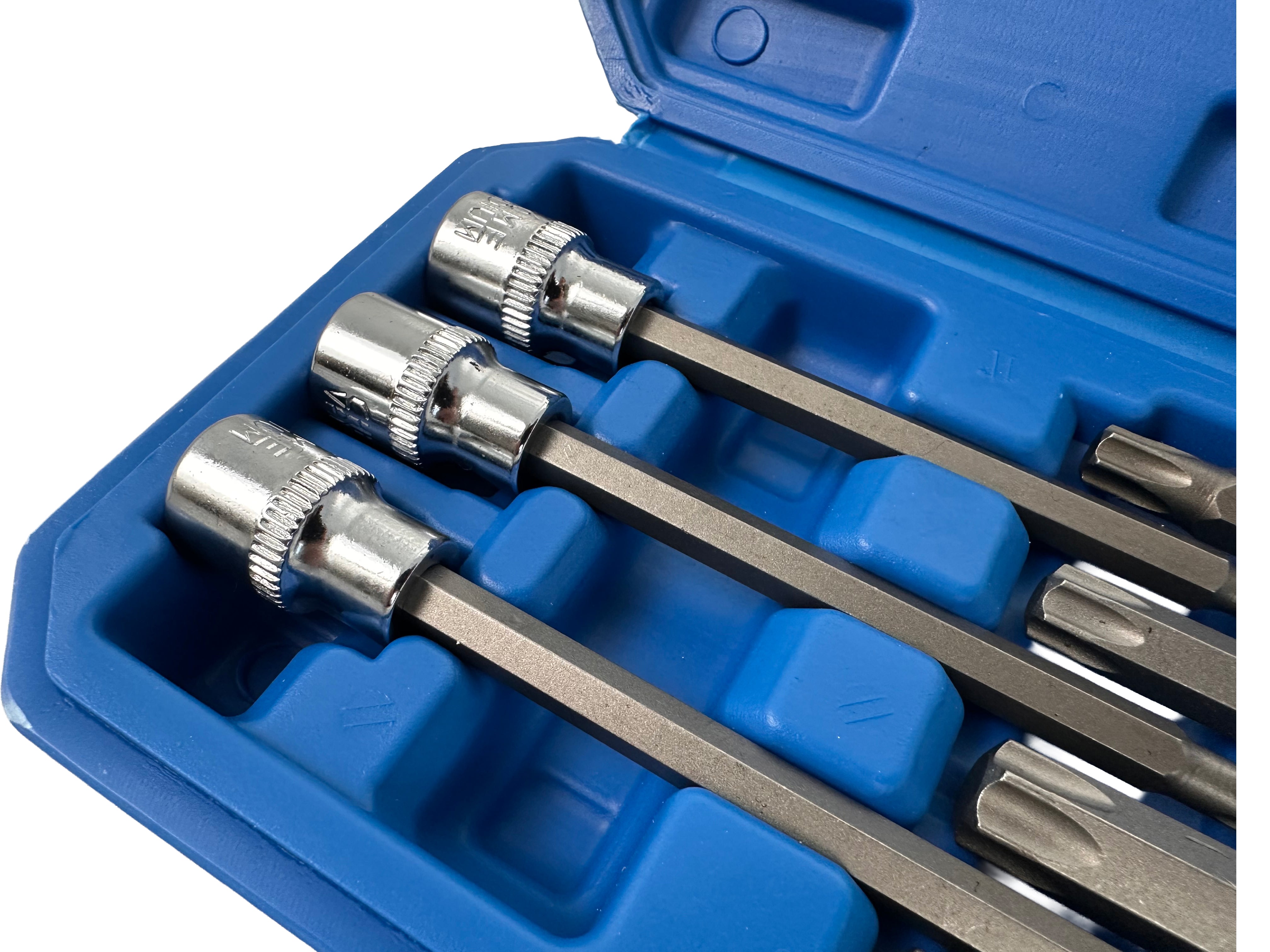 Set  inserti torx extra lunghi 3/8", kit punte lunghe torx  Gebo Tools