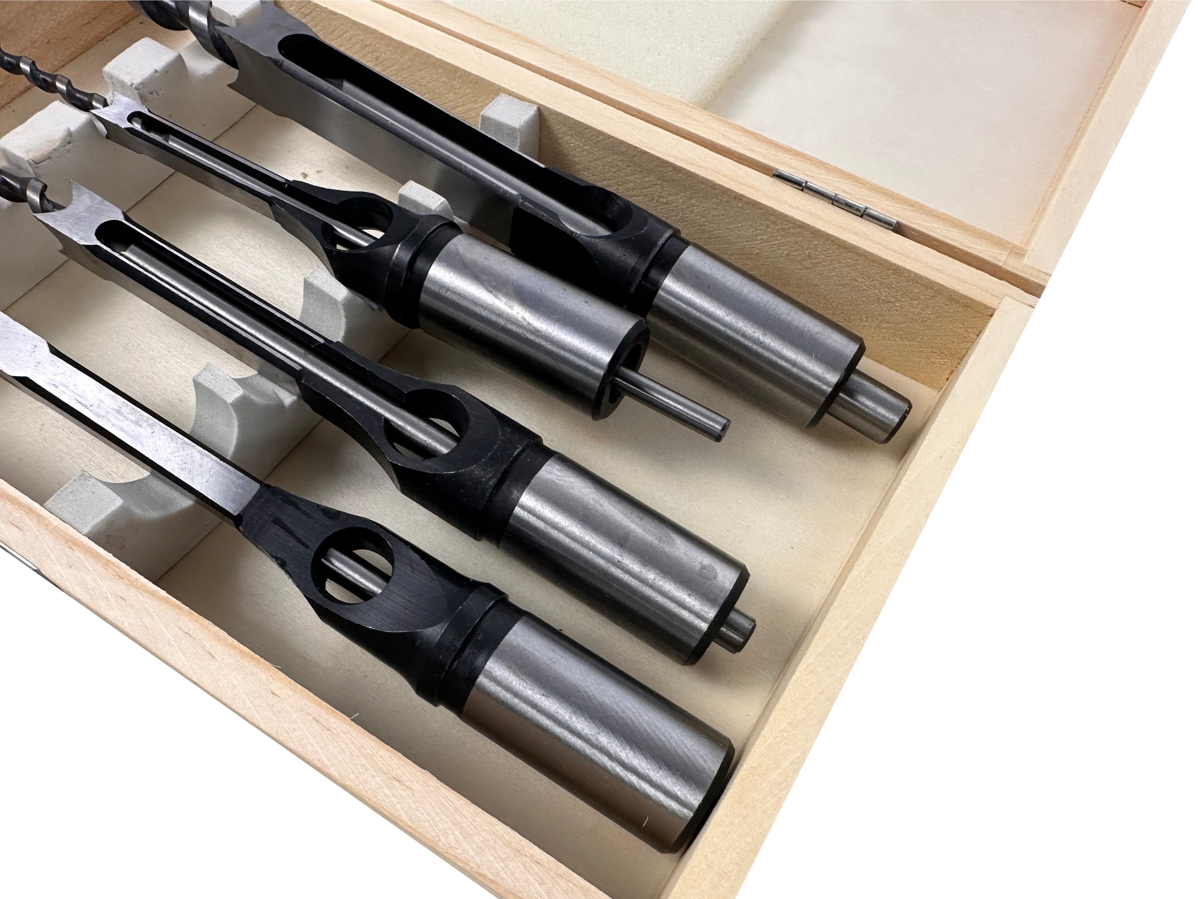 Set di 4 punte da trapano quadrate per la lavorazione del legno, set di punte per trapano per legno per falegnameria, punte per svasatura fai da te, Gebo Tools