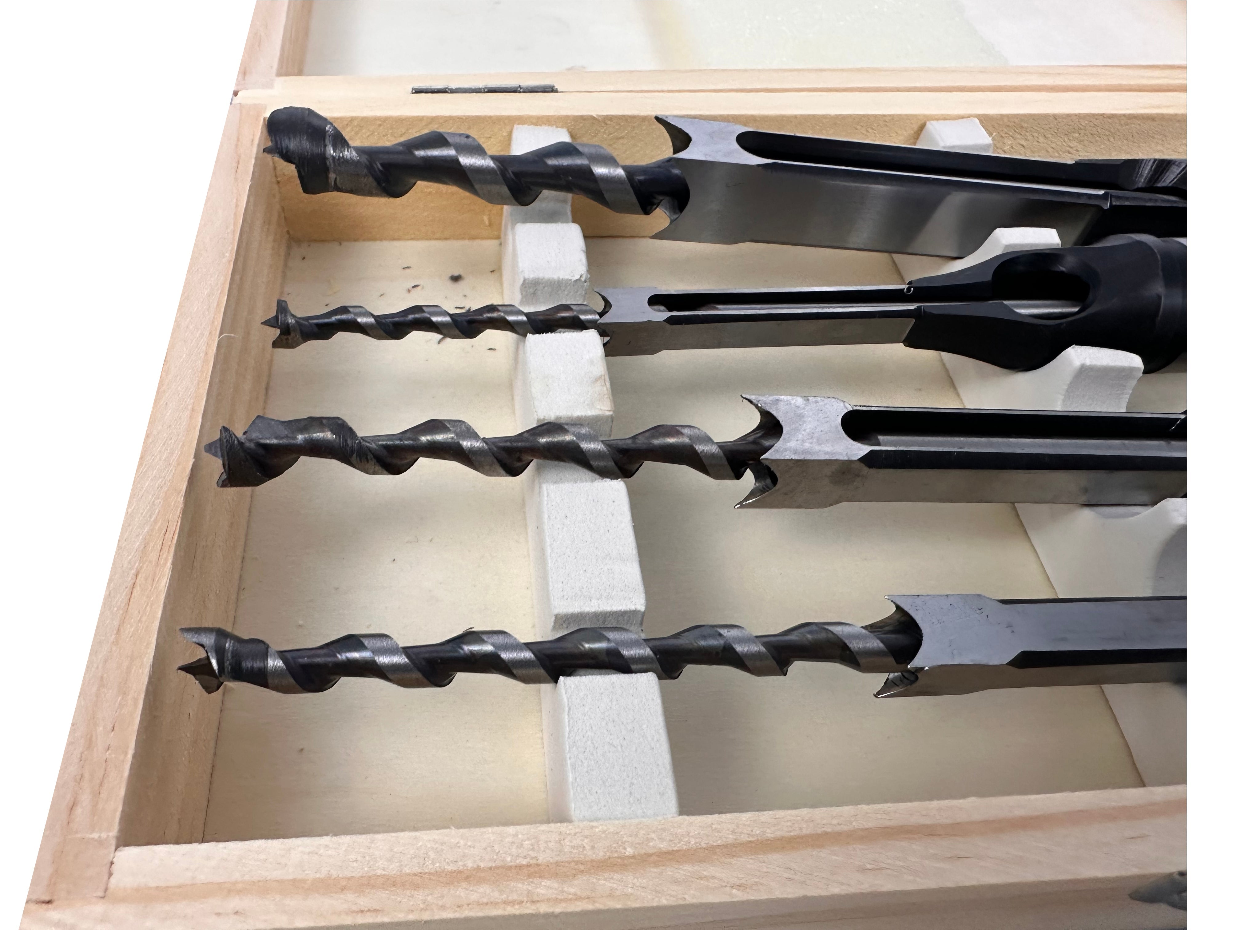 Set di 4 punte da trapano quadrate per la lavorazione del legno, set di punte per trapano per legno per falegnameria, punte per svasatura fai da te, Gebo Tools