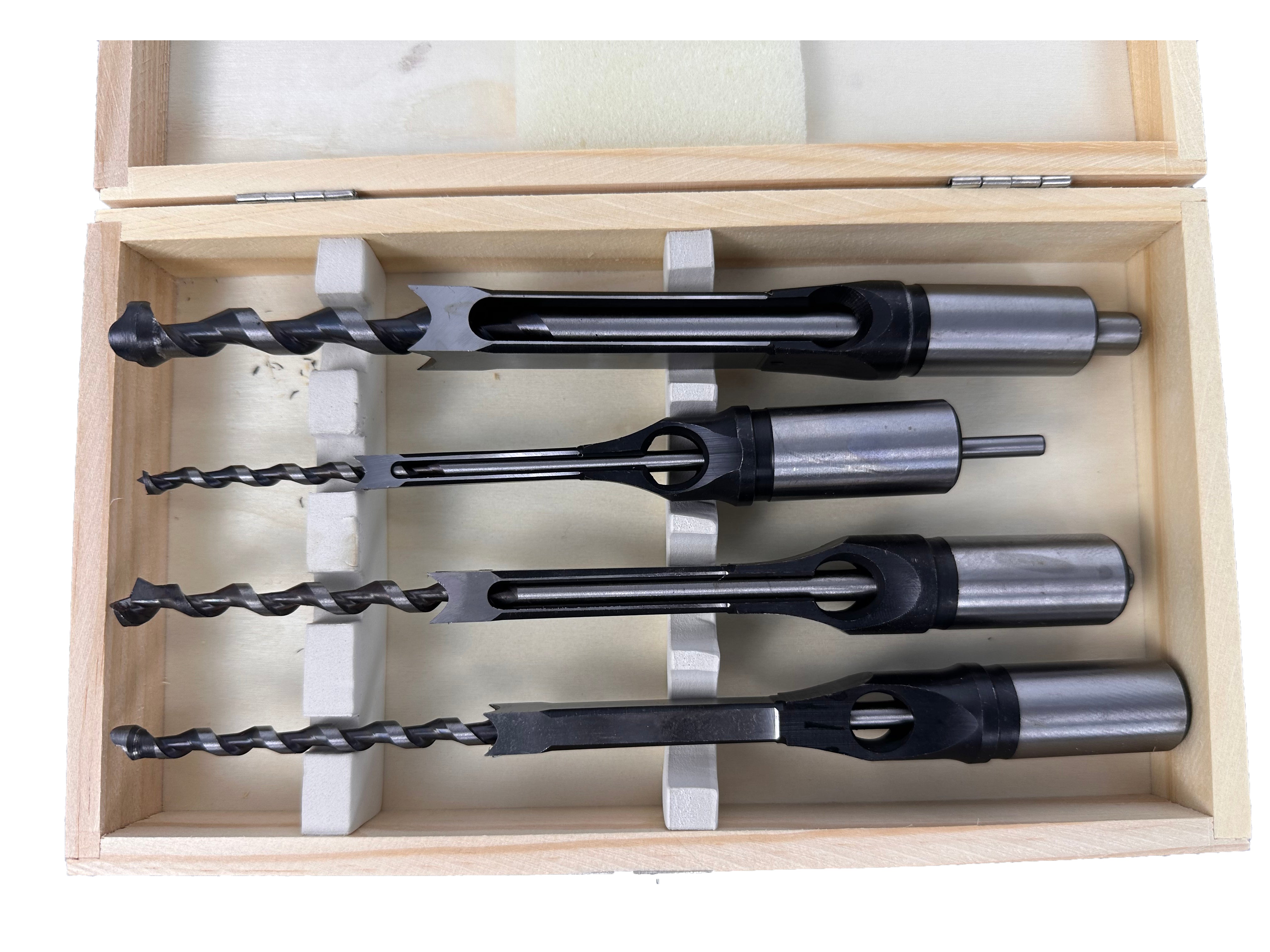Set di 4 punte da trapano quadrate per la lavorazione del legno, set di punte per trapano per legno per falegnameria, punte per svasatura fai da te, Gebo Tools