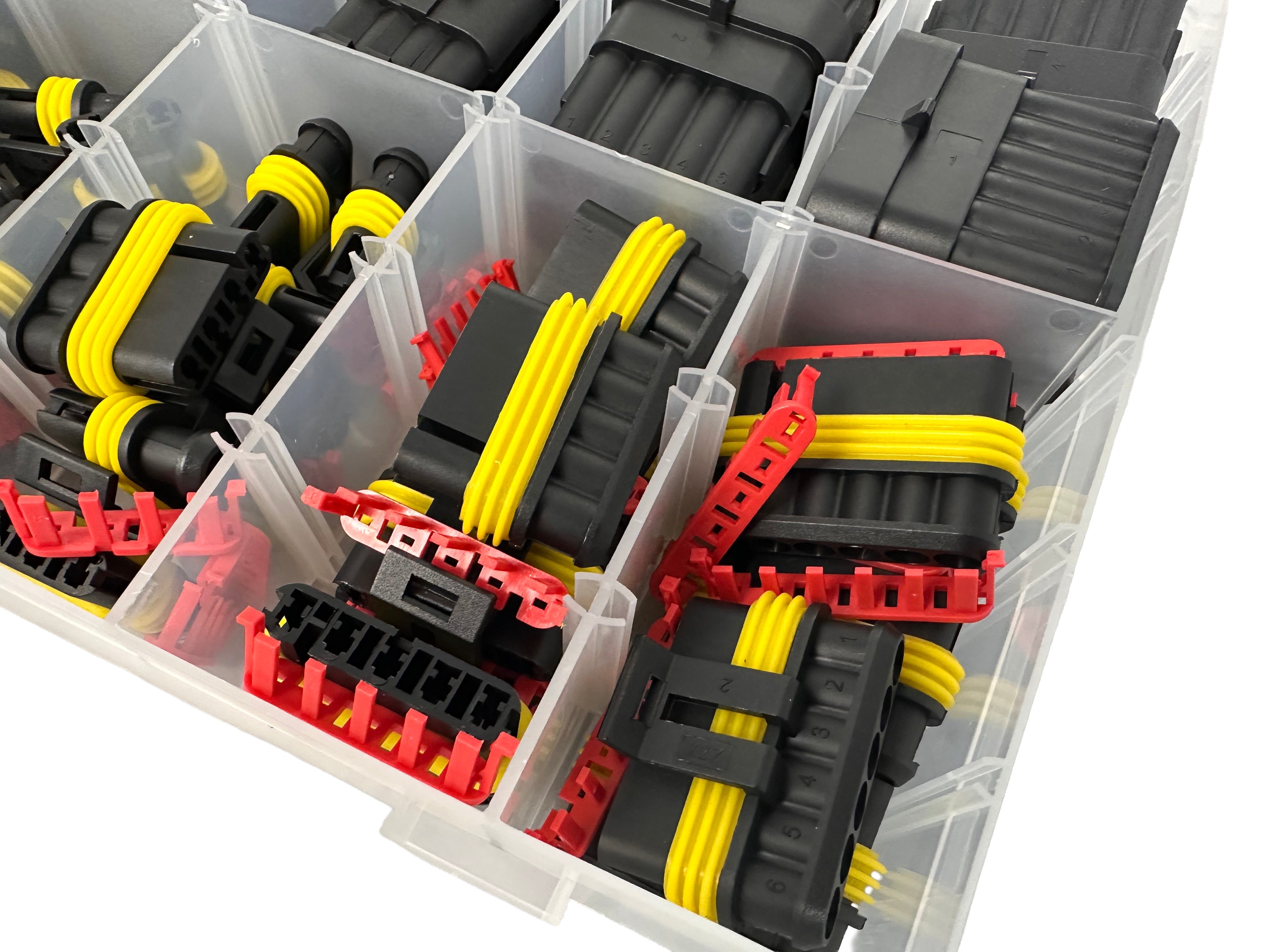 Set 708 connettori elettrici, terminali elettrici kit, connettori a crimpare per cavi ad anello con cavo a forcella a crimpare, terminale isolato, Gebo Tools