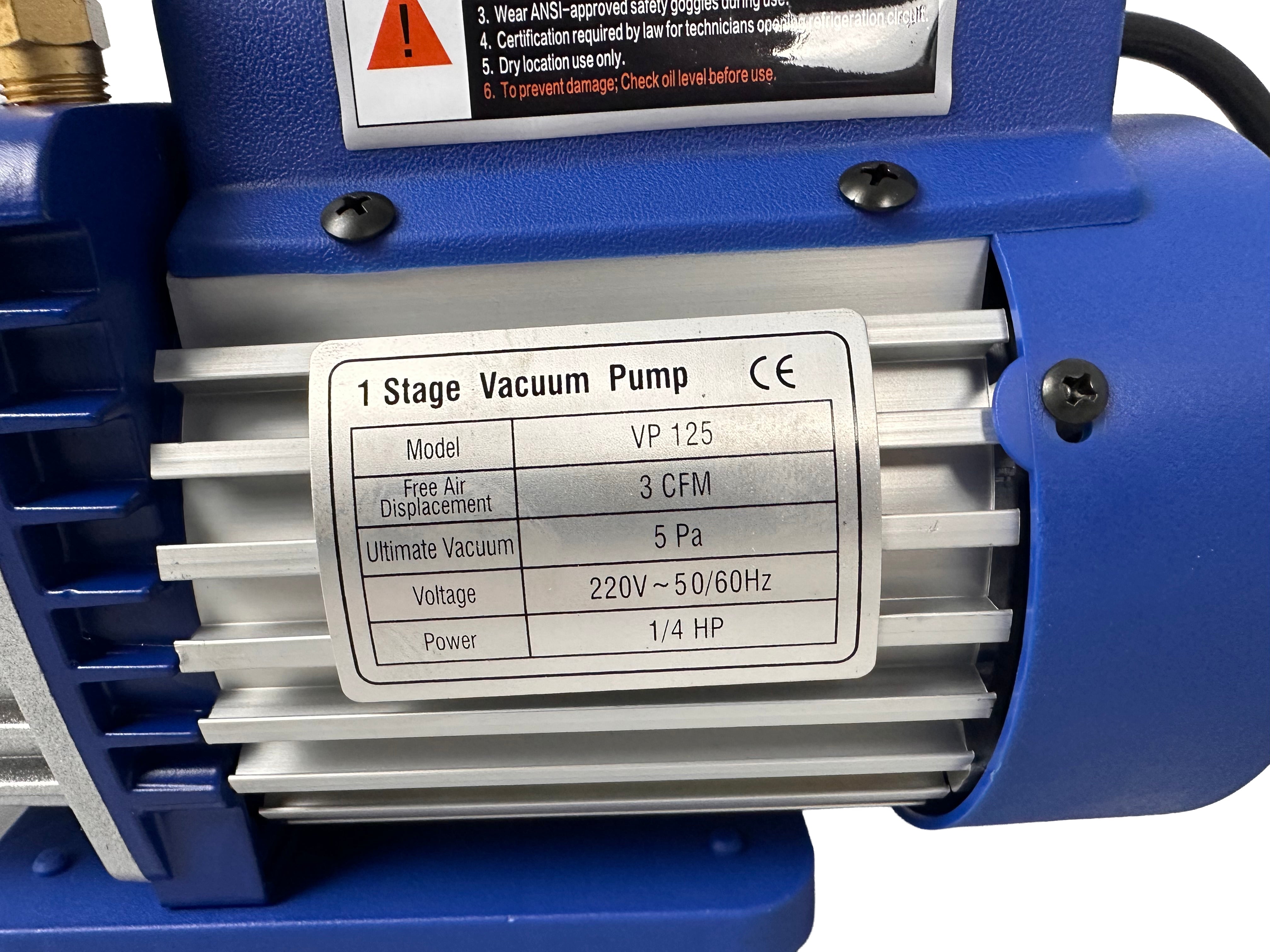 Pompa vuoto per condizionatori con kit manometri condizionatori per HVAC/auto AC, kit ricarica aria condizionata per R134a, R22, R12 R502 refrigeranti, pompa per vuoto con manometro a 2 vie per aria condizionata, Gebo Tools