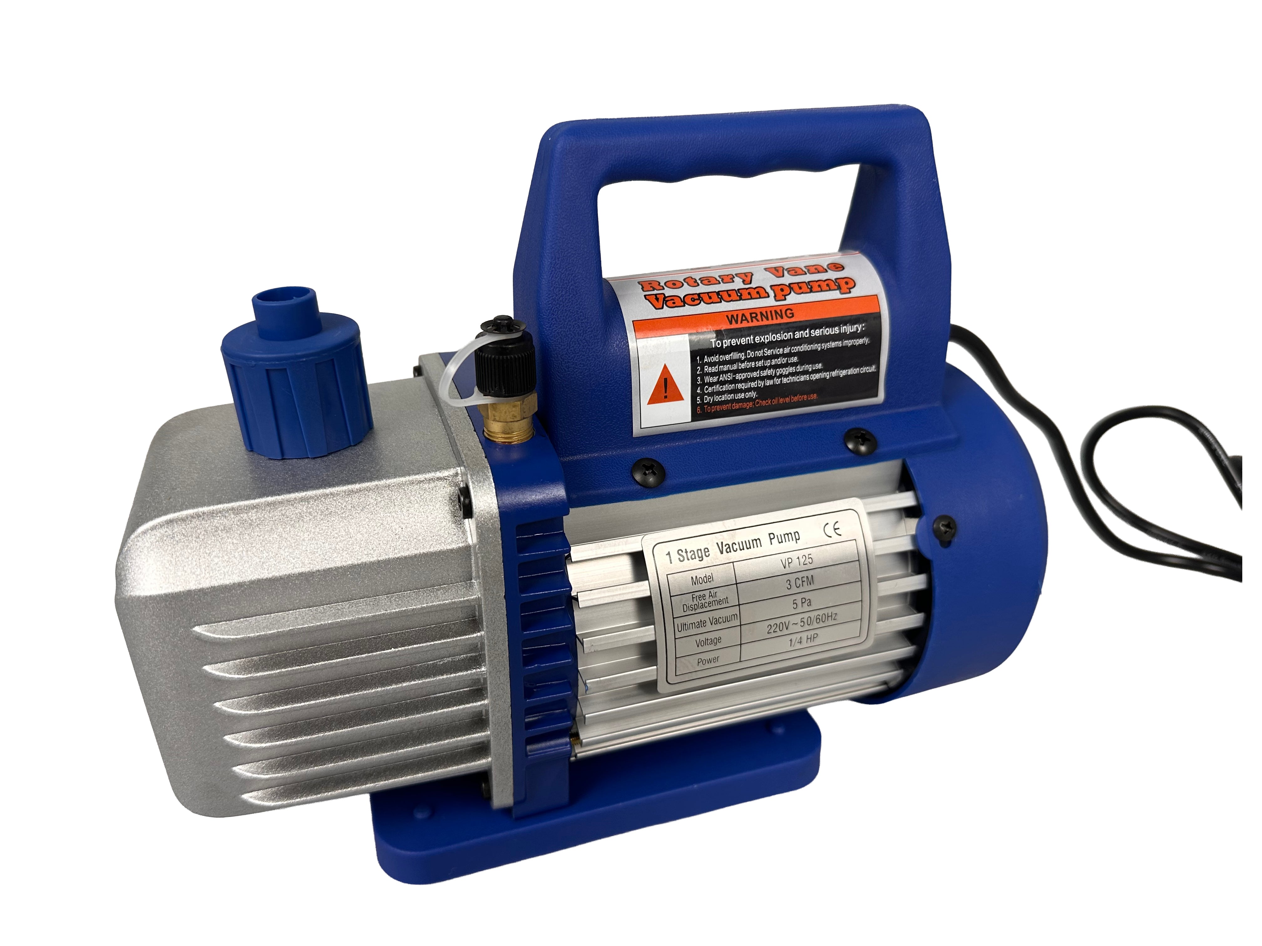 Pompa vuoto per condizionatori con manometri condizionatori per HVAC/auto AC, kit ricarica aria condizionata per R134a, R22, R12 R502 refrigeranti, pompa per vuoto 70l/min a 2 vie per aria condizionata, Gebo Tools