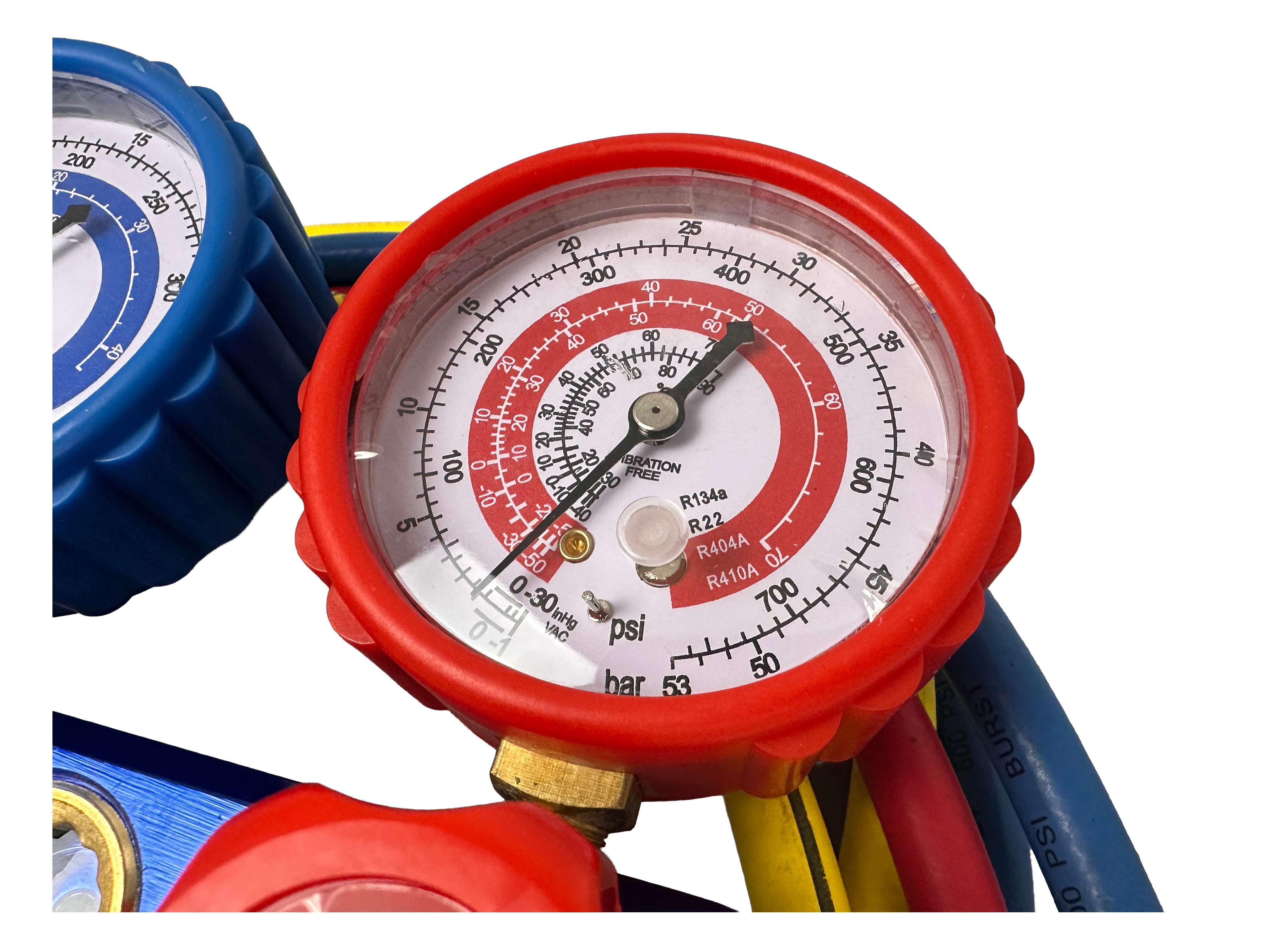 Pompa vuoto per condizionatori con manometri condizionatori per HVAC/auto AC, kit ricarica aria condizionata per R134a, R22, R12 R502 refrigeranti, pompa per vuoto 70l/min a 2 vie per aria condizionata, Gebo Tools