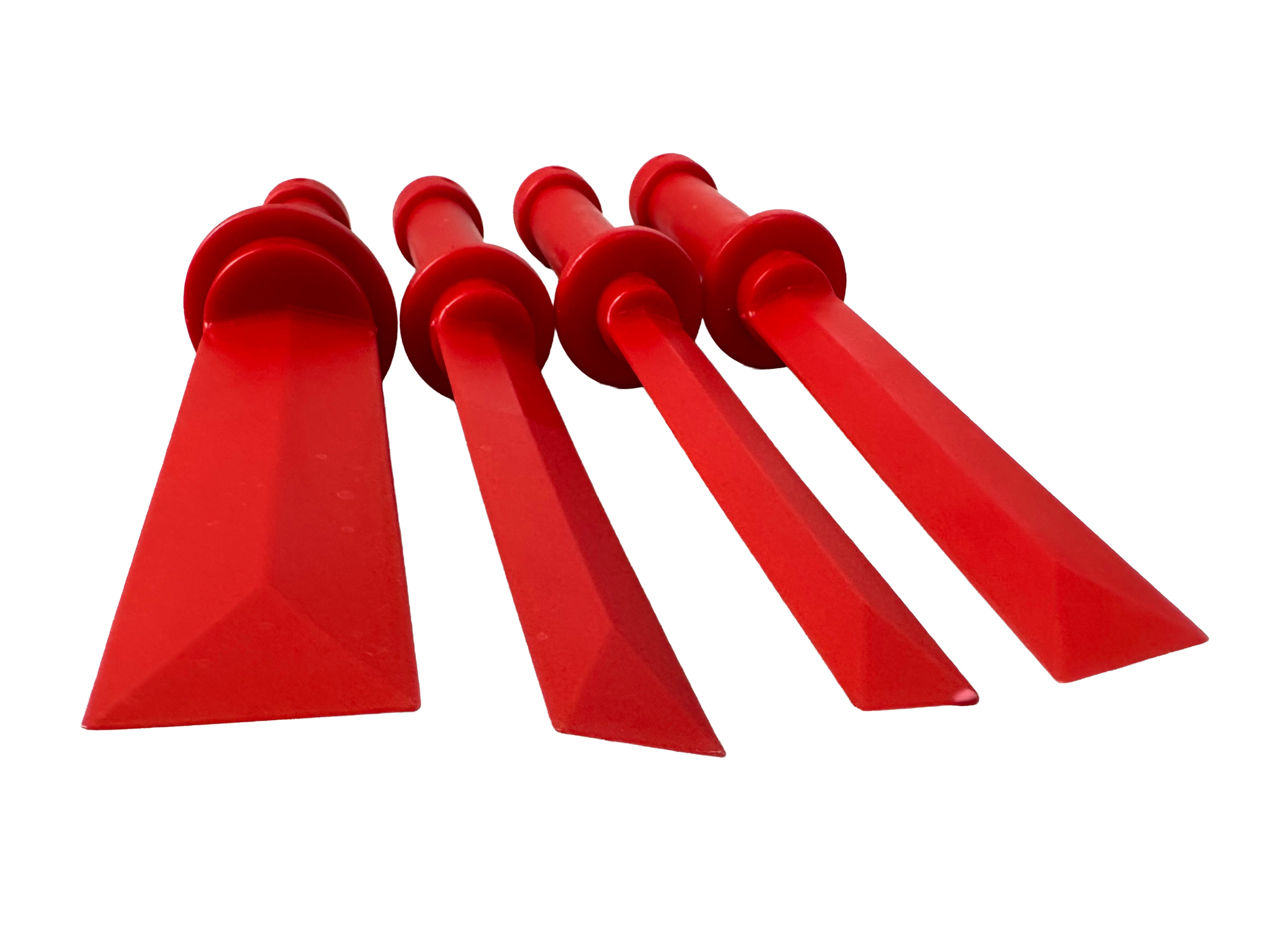 Set da 4 raschietti in plastica, per rimuovere le guarnizioni e dei pesi incollati, set di raschietti per rimuovere I pesi dai cerchi, Gebo Tools