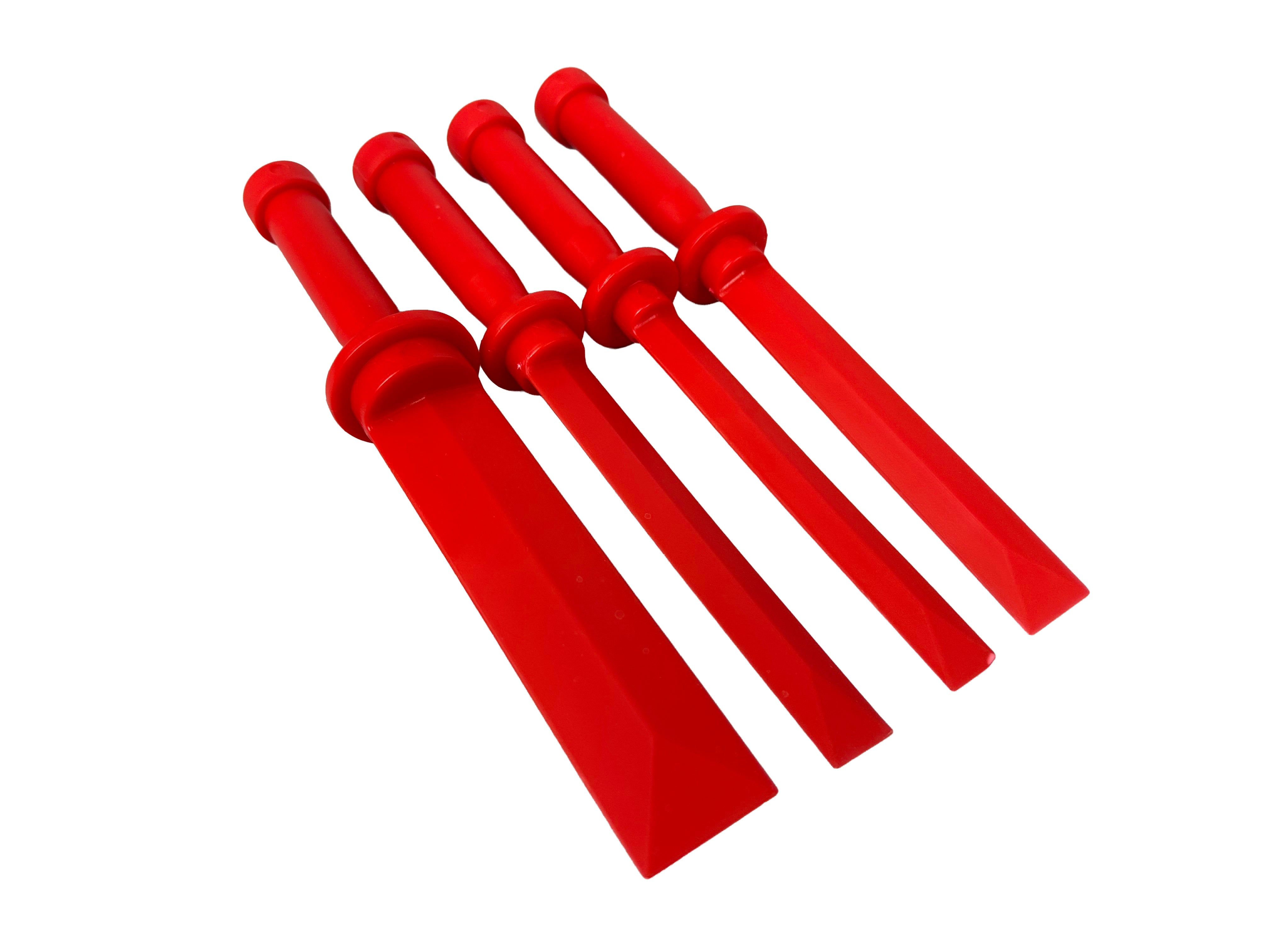 Set da 4 raschietti in plastica, per rimuovere le guarnizioni e dei pesi incollati, set di raschietti per rimuovere I pesi dai cerchi, Gebo Tools