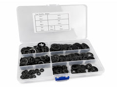 Set di rondelle di bloccaggio, rondelle di serraggio con denti interni, anelli di sicurezza con fermo rapido, M3-M12 260 pezzi Gebo Tools