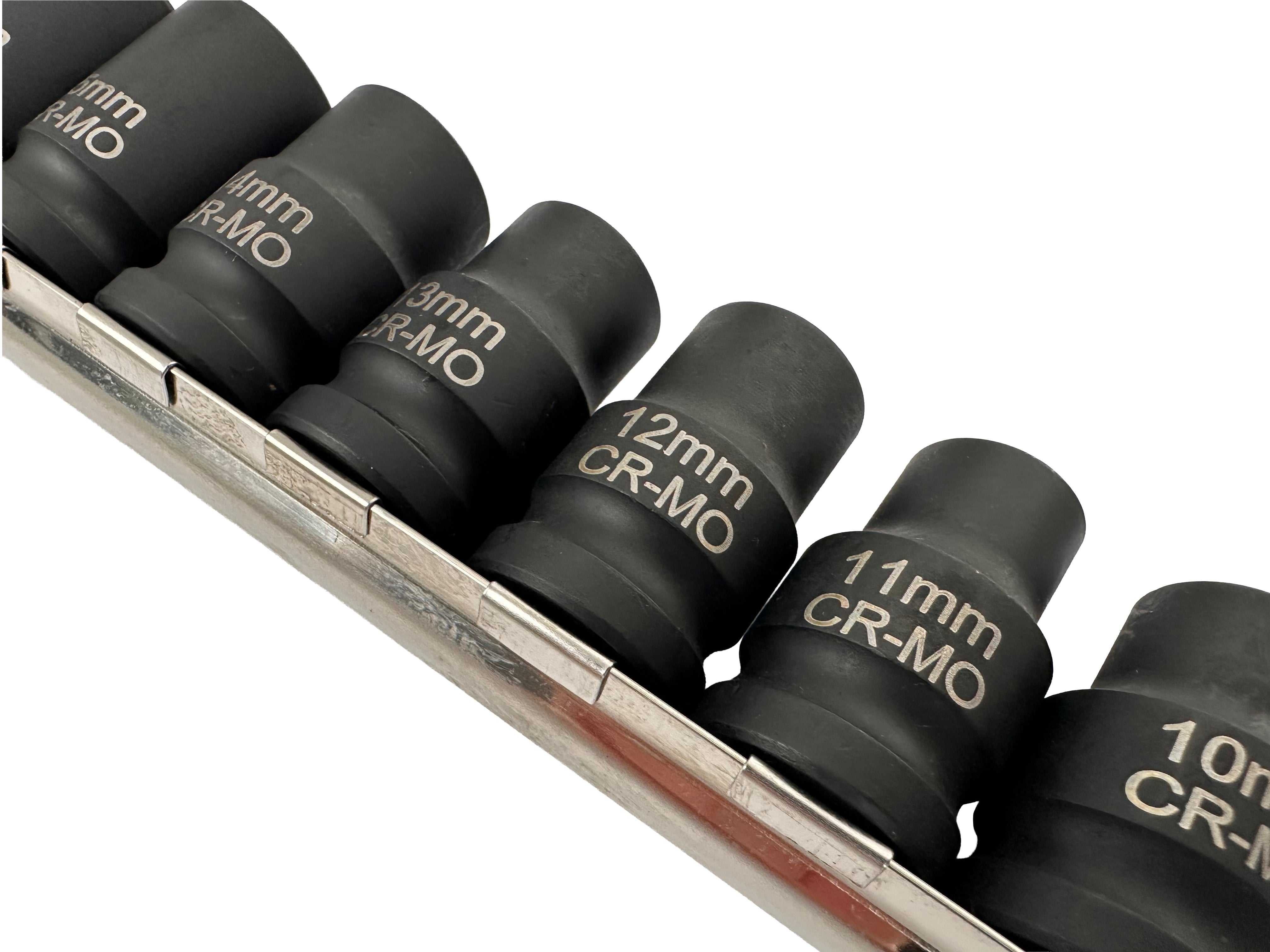 Set bussole a impatto, bussole a impulsi profondo, bussole a impatto attacco 1/2" esagonali corte, poligonali Gebo Tools