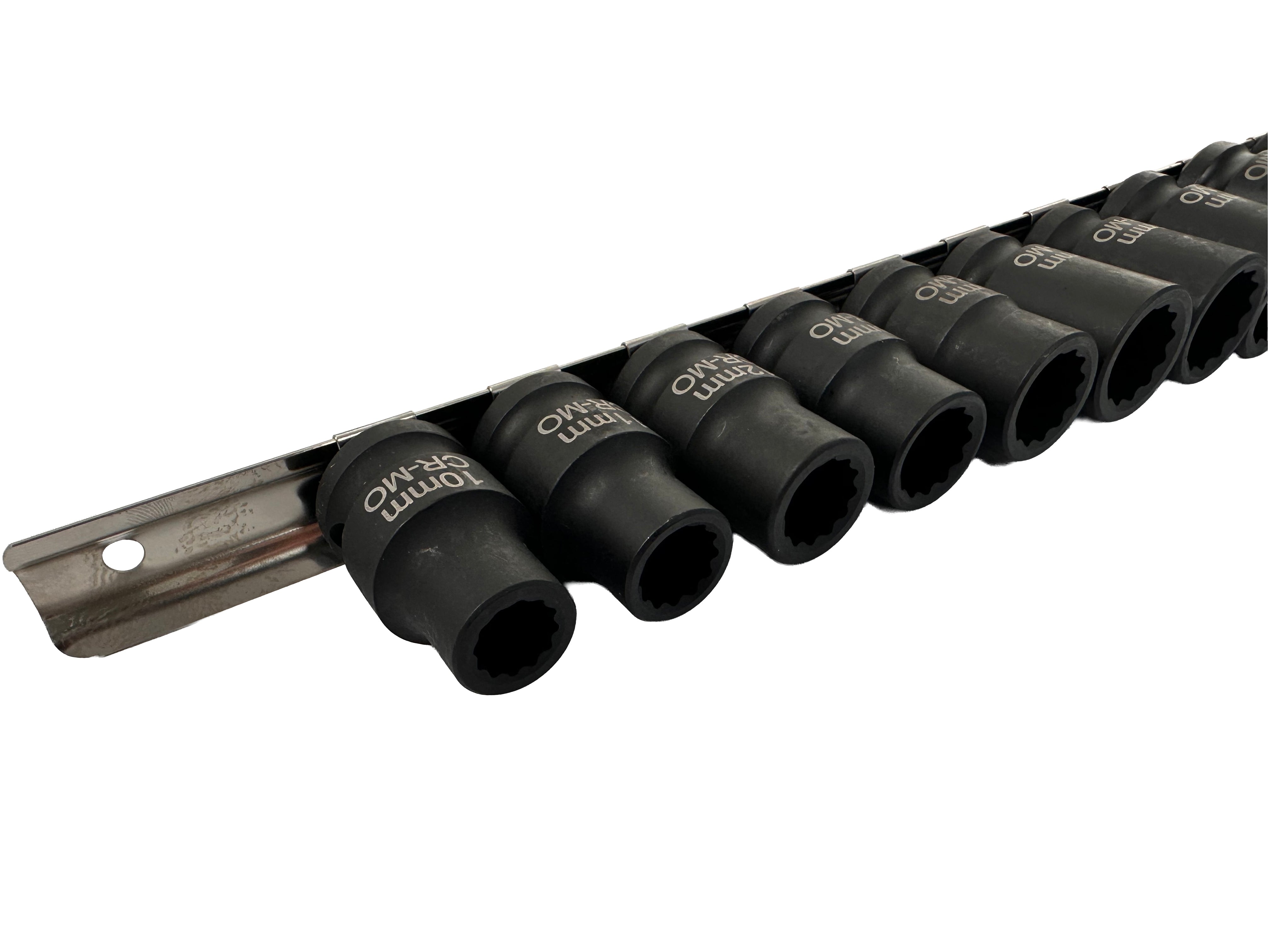 Set bussole a impatto, bussole a impulsi profondo, bussole a impatto attacco 1/2" esagonali corte, poligonali Gebo Tools