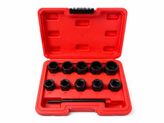 Set chiavi a bussola, per viti e dadi usurati, 9-19 mm 11 pezzi, Gebo Tools