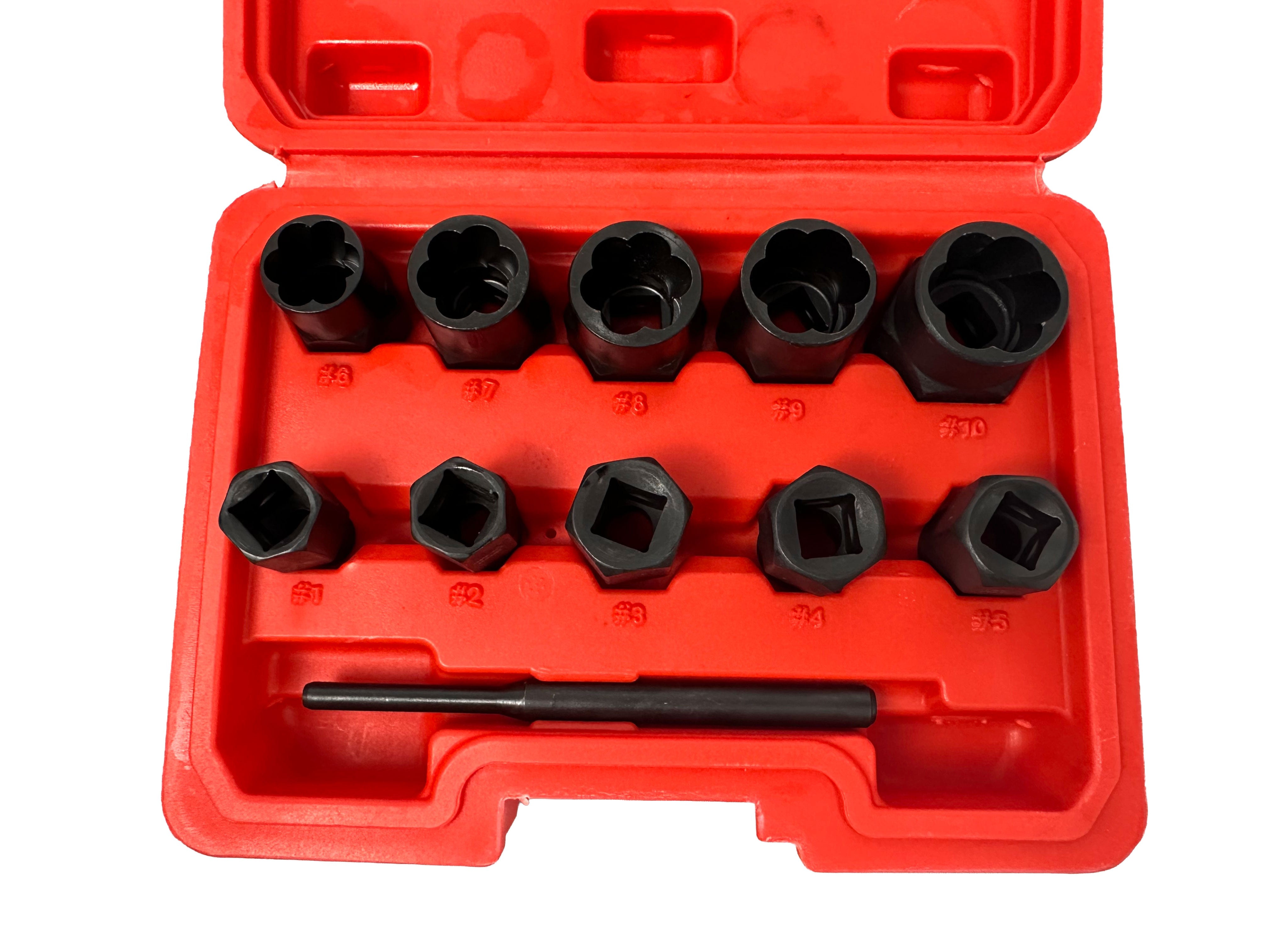 Set chiavi a bussola, per viti e dadi usurati, 9-19 mm 11 pezzi, Gebo Tools