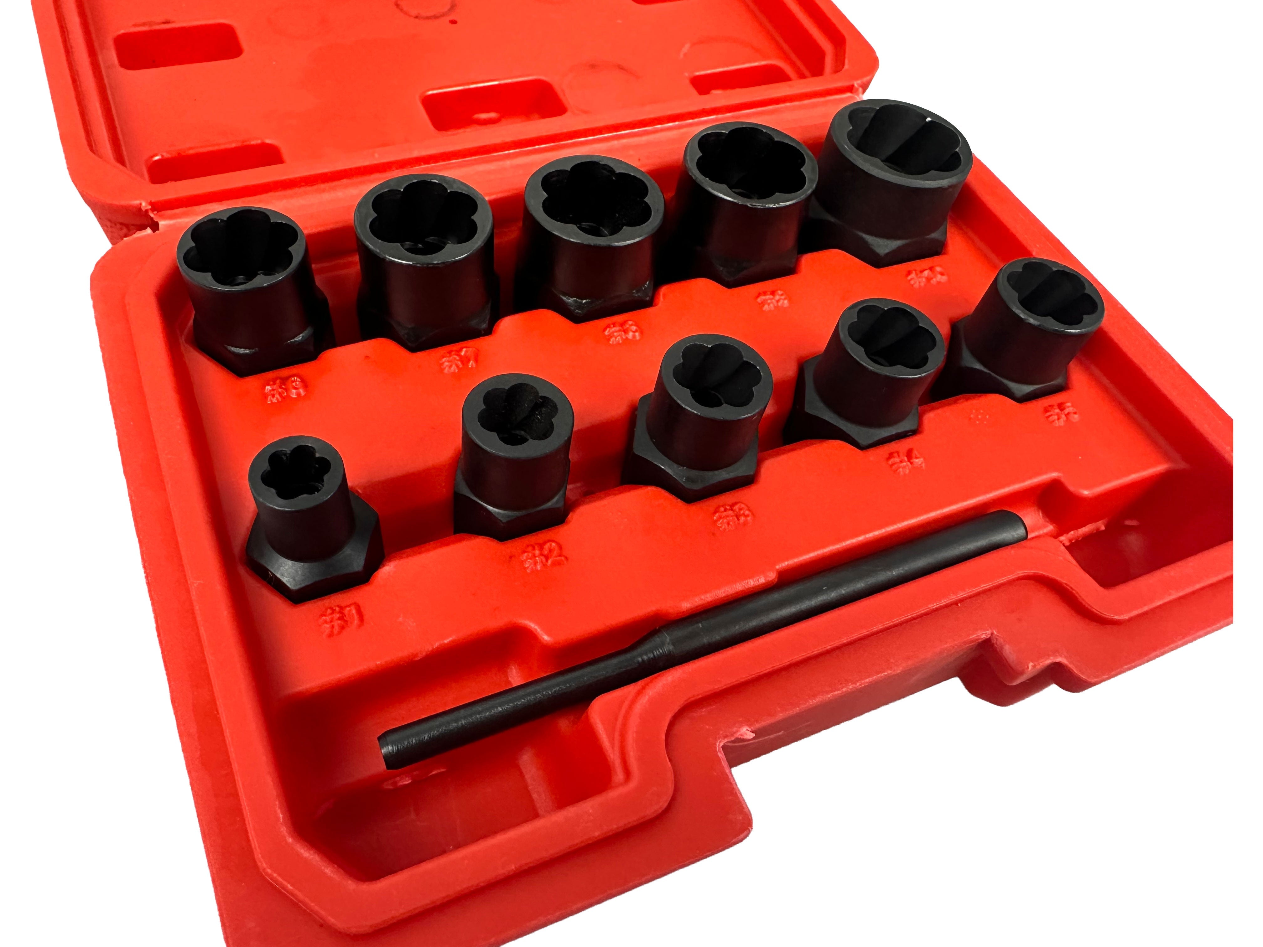 Set chiavi a bussola, per viti e dadi usurati, 9-19 mm 11 pezzi, Gebo Tools