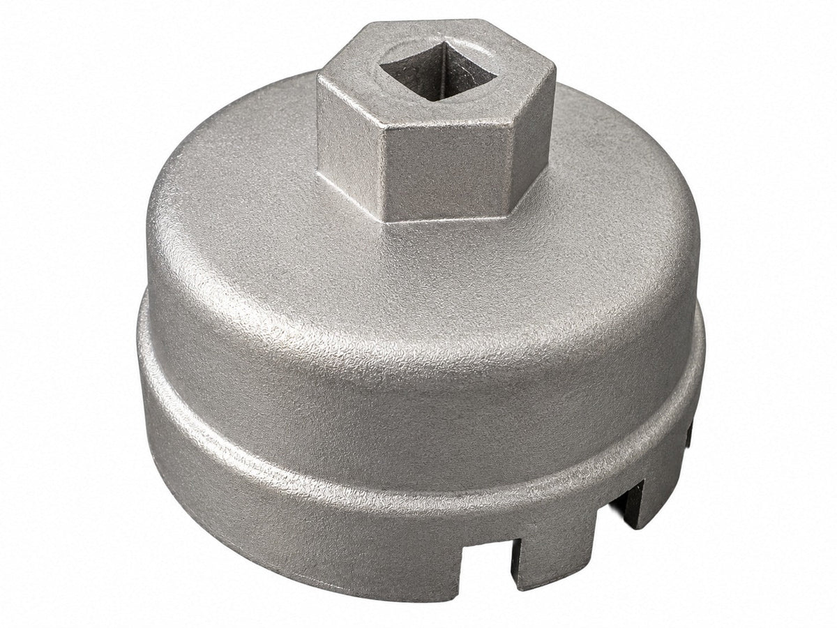 Chiave a tazza per filtro dell'olio, 3/8", diametro 64.5 mm,14 lati,compatibile con Toyota Auris, Corolla, Premio, Prius per motori 1,8l e 2l