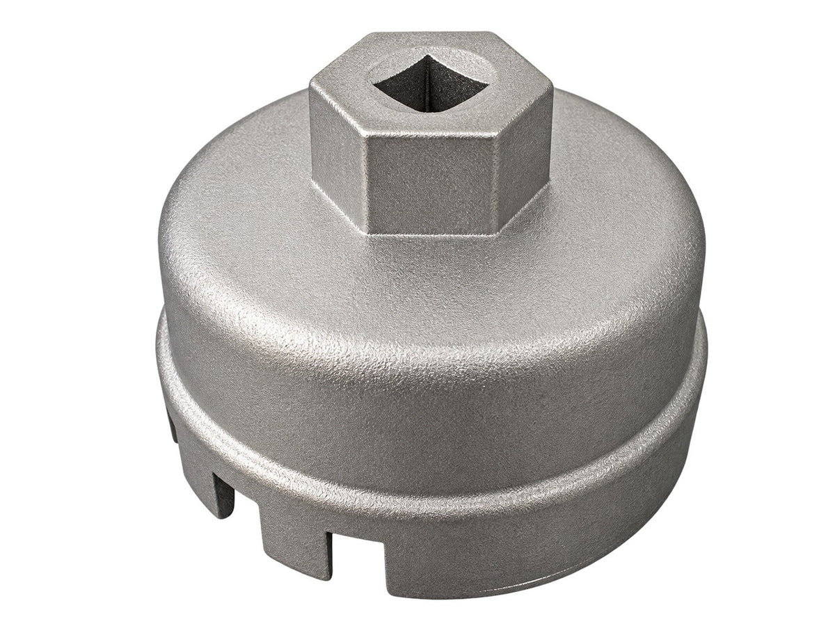 Chiave a tazza per filtro dell'olio, 3/8", diametro 64.5 mm,14 lati,compatibile con Toyota Auris, Corolla, Premio, Prius per motori 1,8l e 2l