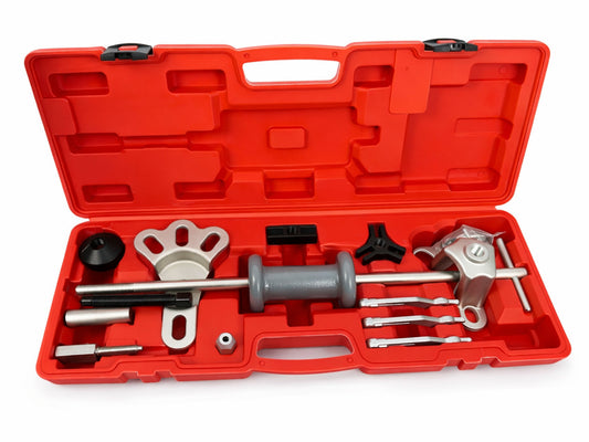 Estrattore cuscinetti interni, kit estrattore cuscinetti ciechi con martello, estrattori di rimozione-smontaggio cuscinetto piccoli conici per ruota cambio auto camion moto (rosso), Gebo Tools