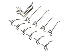Portautensili a gancio per pannelli forati, per organizzare vari utensili, 12 ganci, ganci per pannello forato, Gebo Tools GB19483