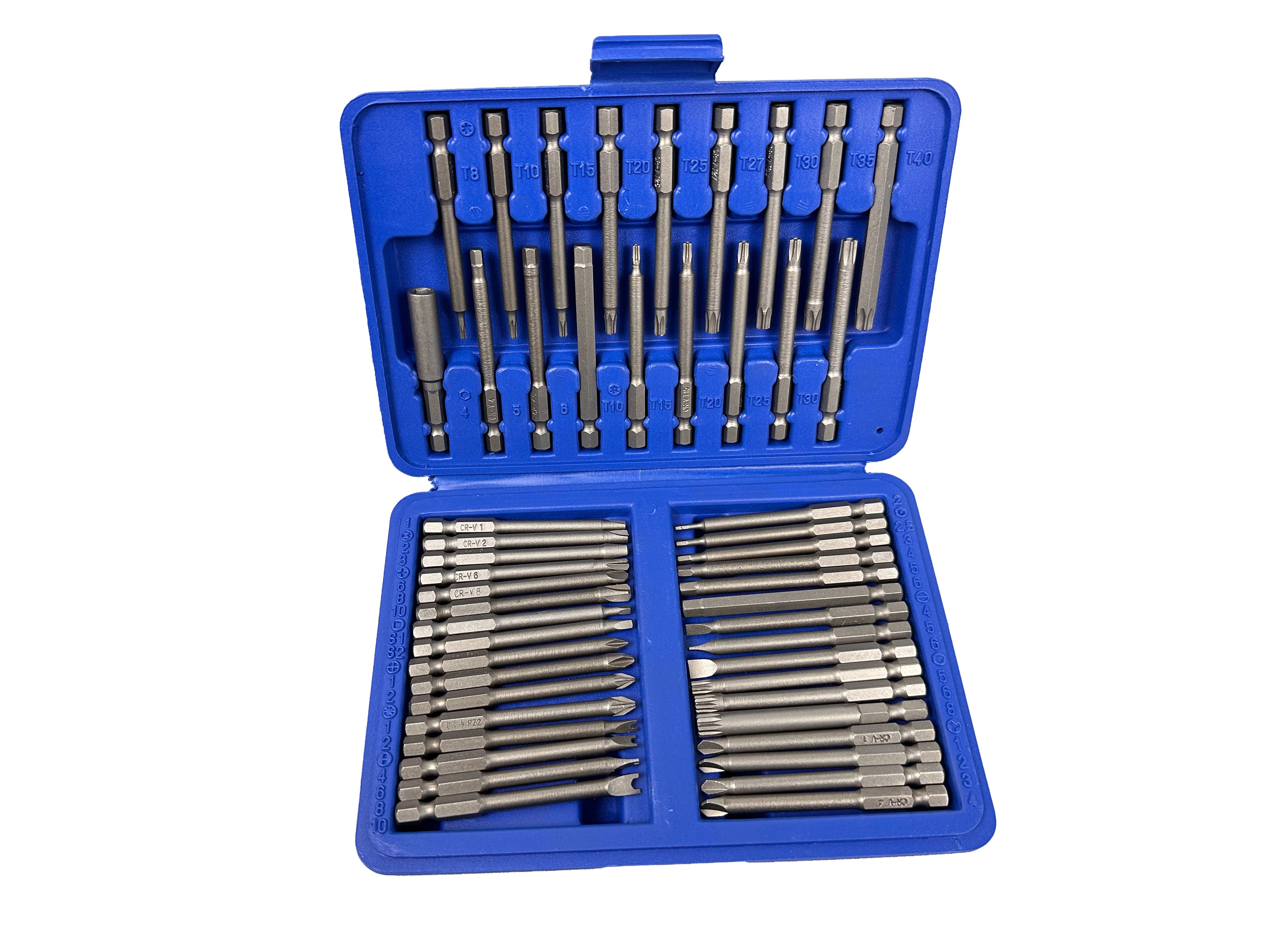 Set da 50 pezzi con punte-inserti per avvitatore e trapano e bussole esagonali, in acciaio Cr-V, Gebo Tools