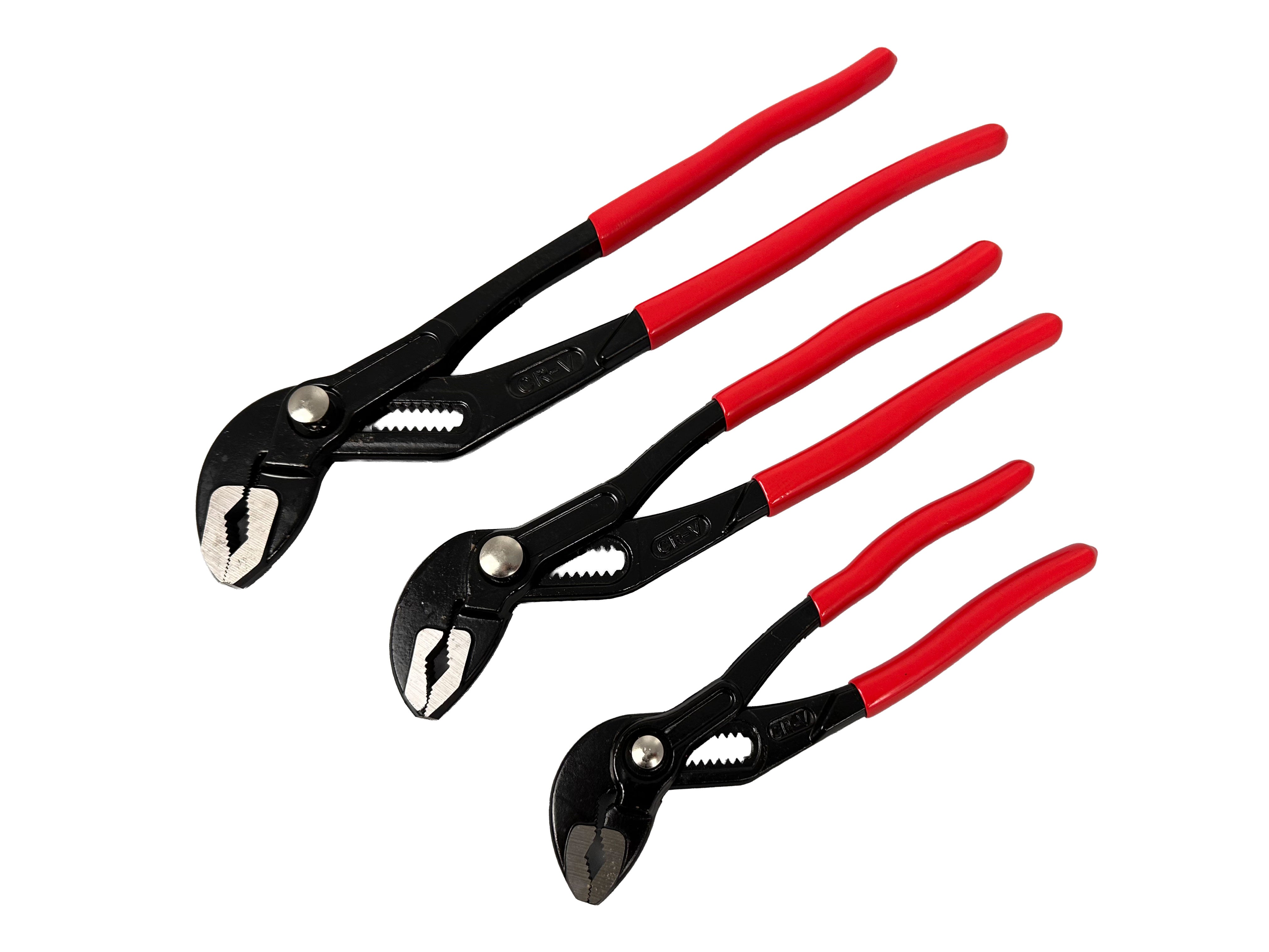 Set di 3 pinze regolabili, pinze a pappagallo per tubi e dadi, in acciaio Cr-V, Gebo Tools