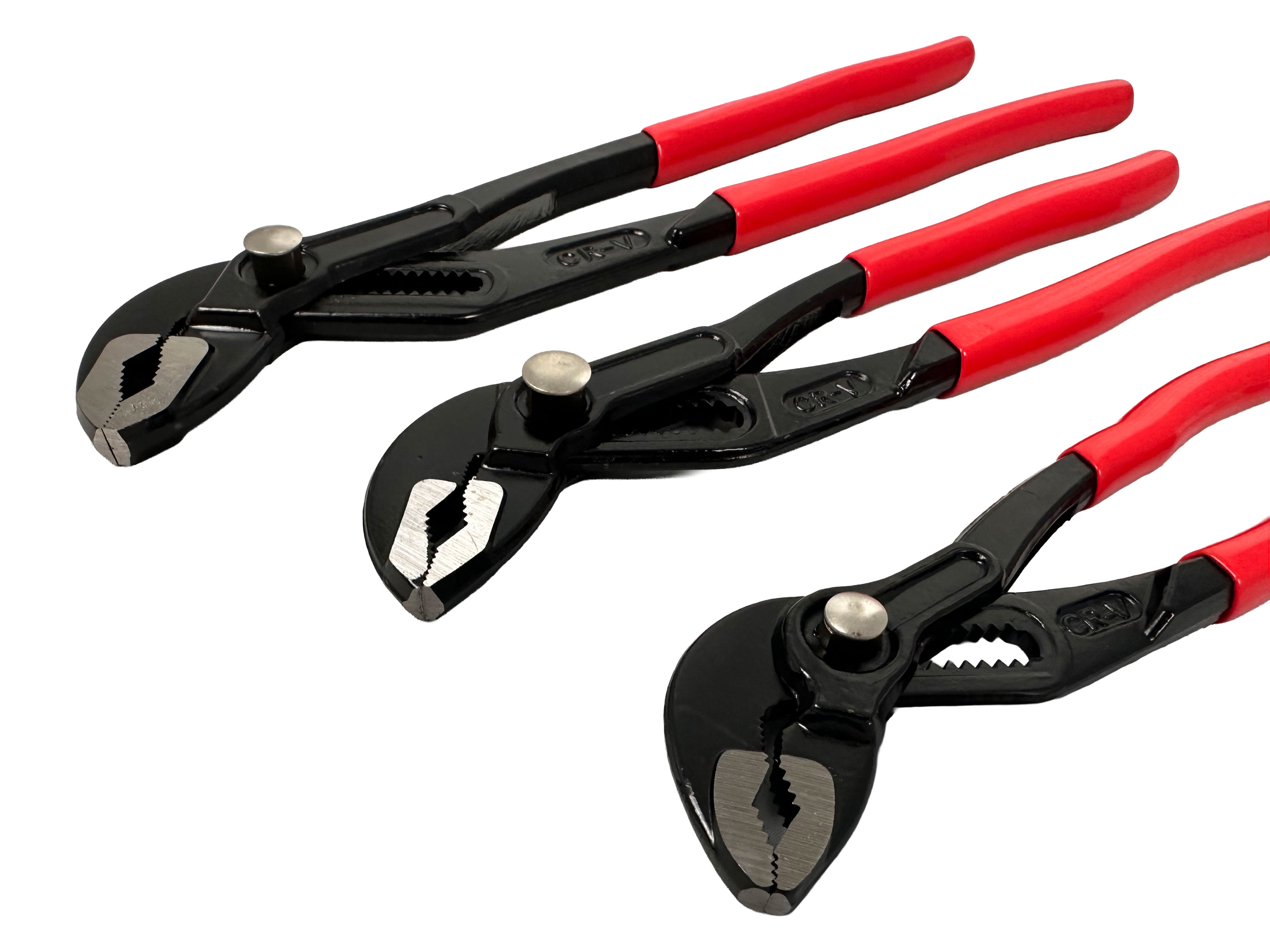 Set di 3 pinze regolabili, pinze a pappagallo per tubi e dadi, in acciaio Cr-V, Gebo Tools