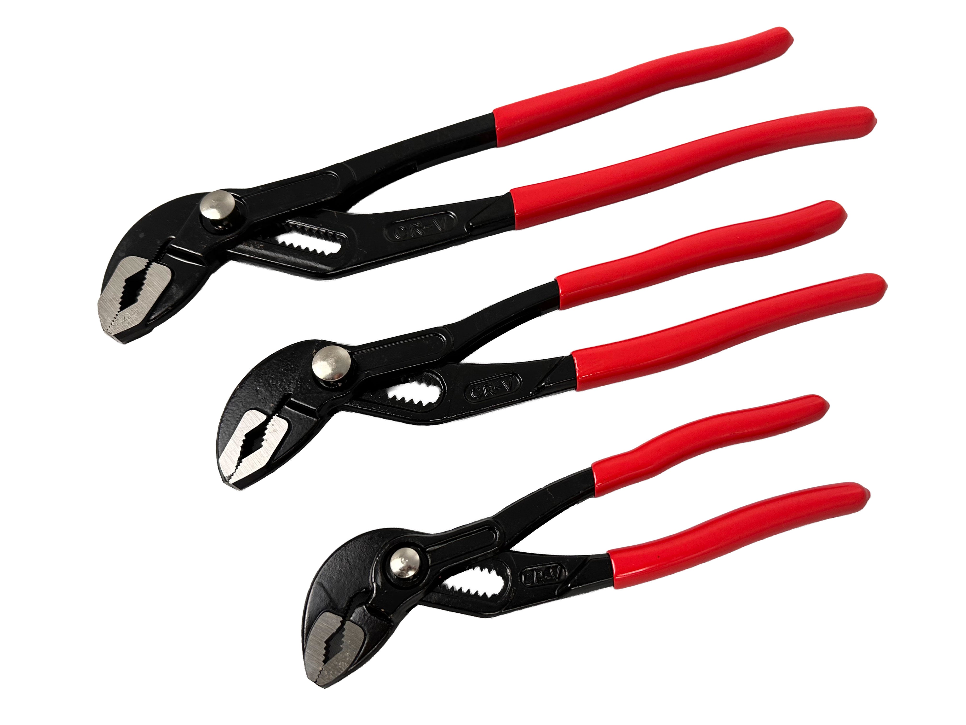 Set di 3 pinze regolabili, pinze a pappagallo per tubi e dadi, in acciaio Cr-V, Gebo Tools