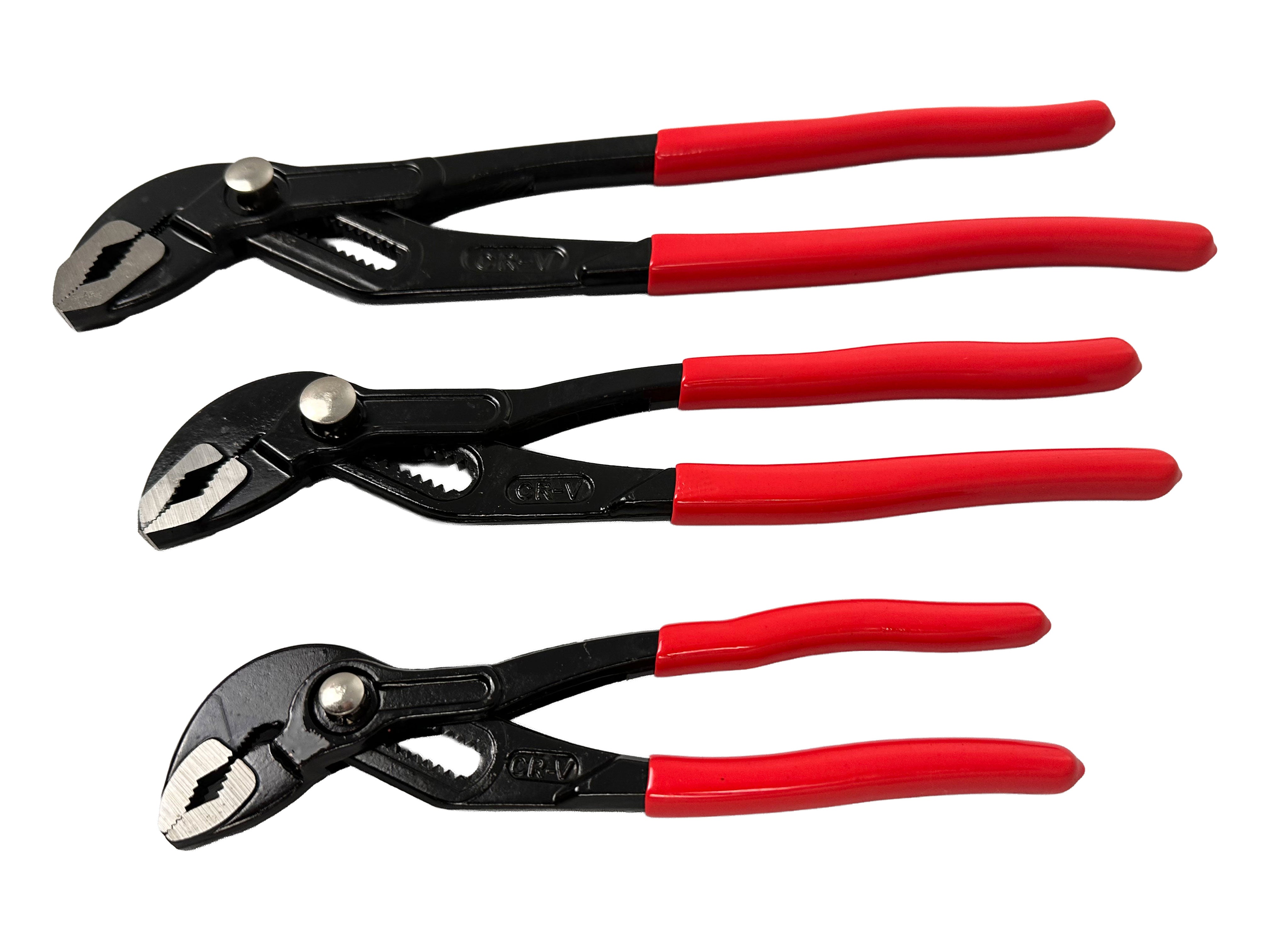 Set di 3 pinze regolabili, pinze a pappagallo per tubi e dadi, in acciaio Cr-V, Gebo Tools