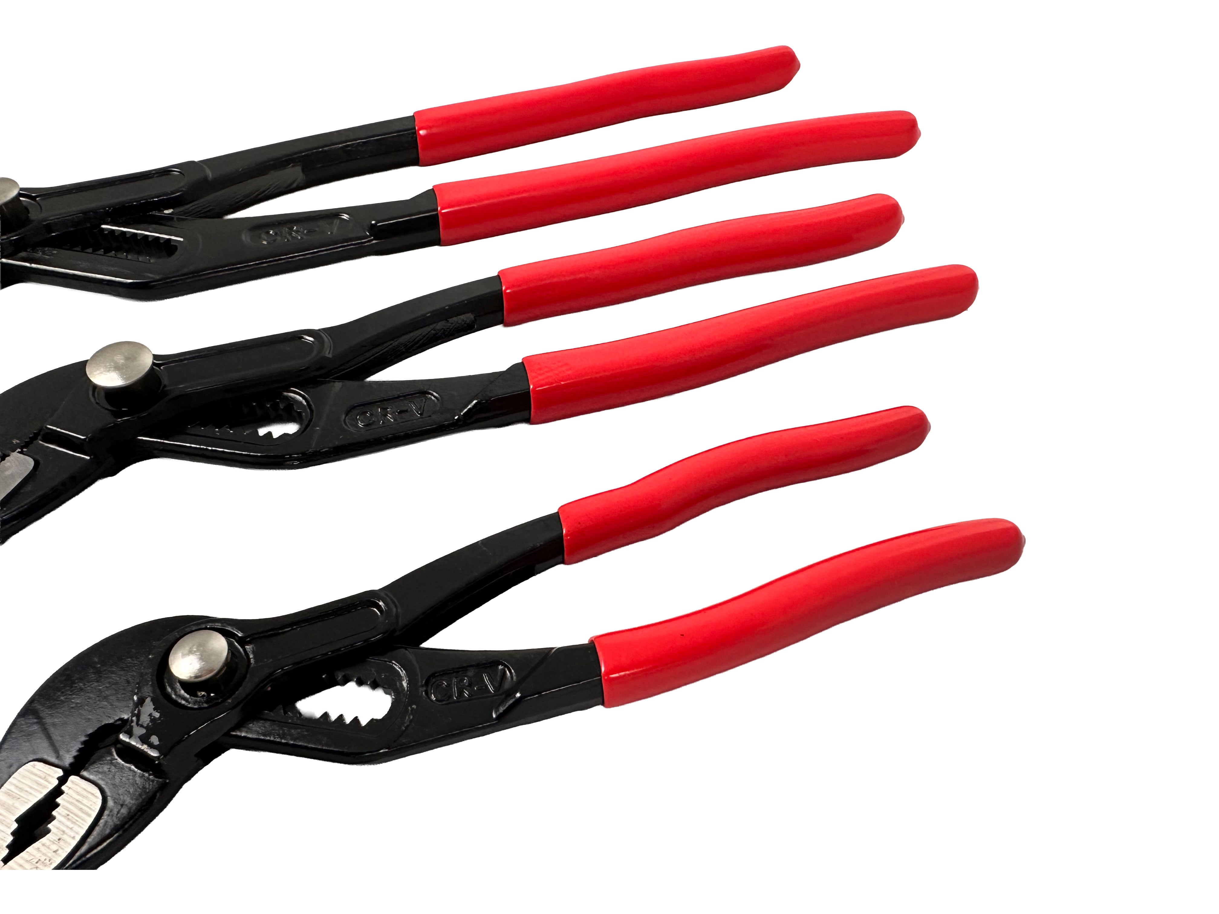 Set di 3 pinze regolabili, pinze a pappagallo per tubi e dadi, in acciaio Cr-V, Gebo Tools