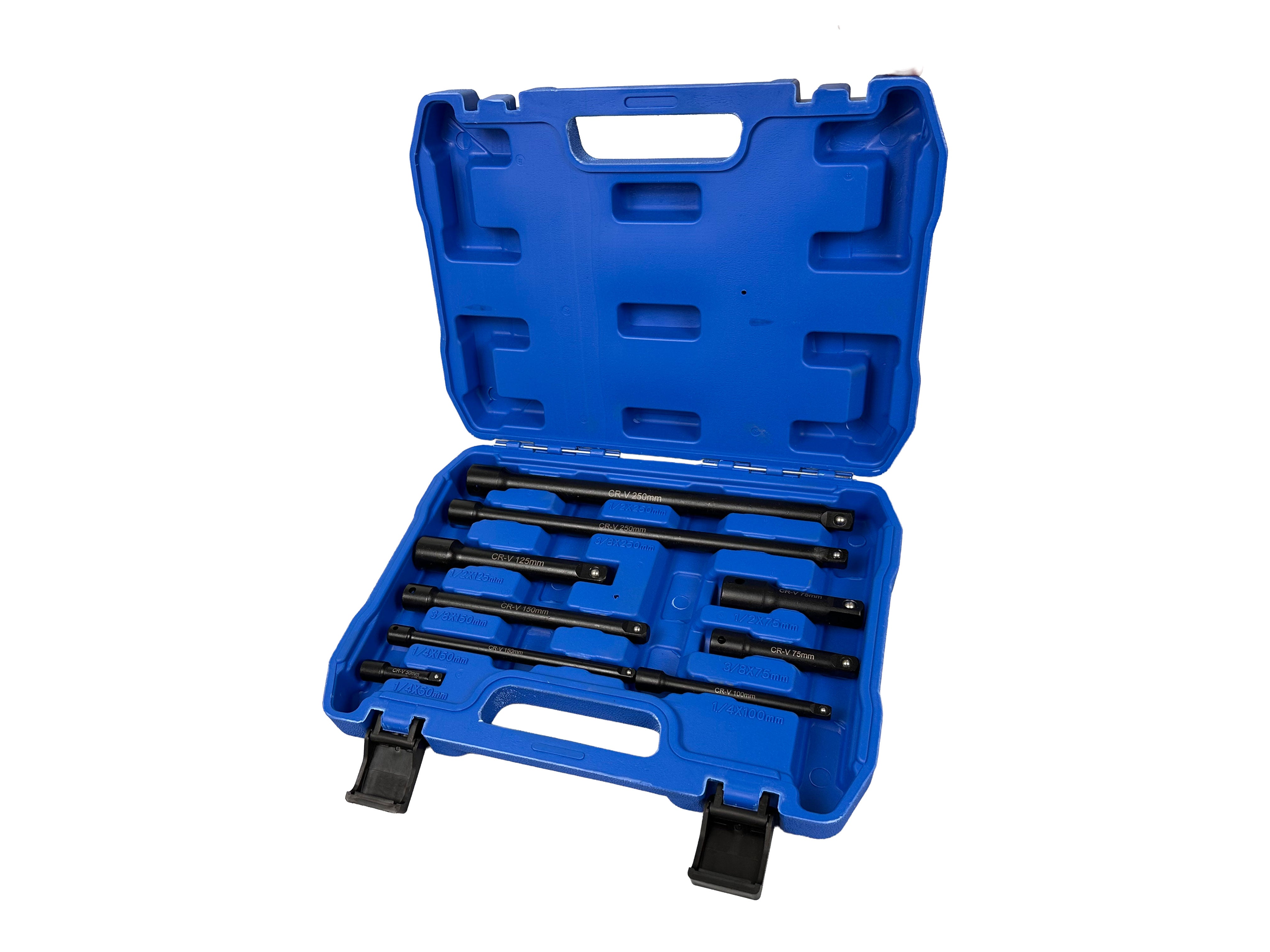 Set di prolunghe per chiave a bussola a impatto, estensioni, adattatore, giunto cardanico, raccordi per auto e industriali, 9 pezzi 1/4 3/8 1/2" pollice, Gebo Tools