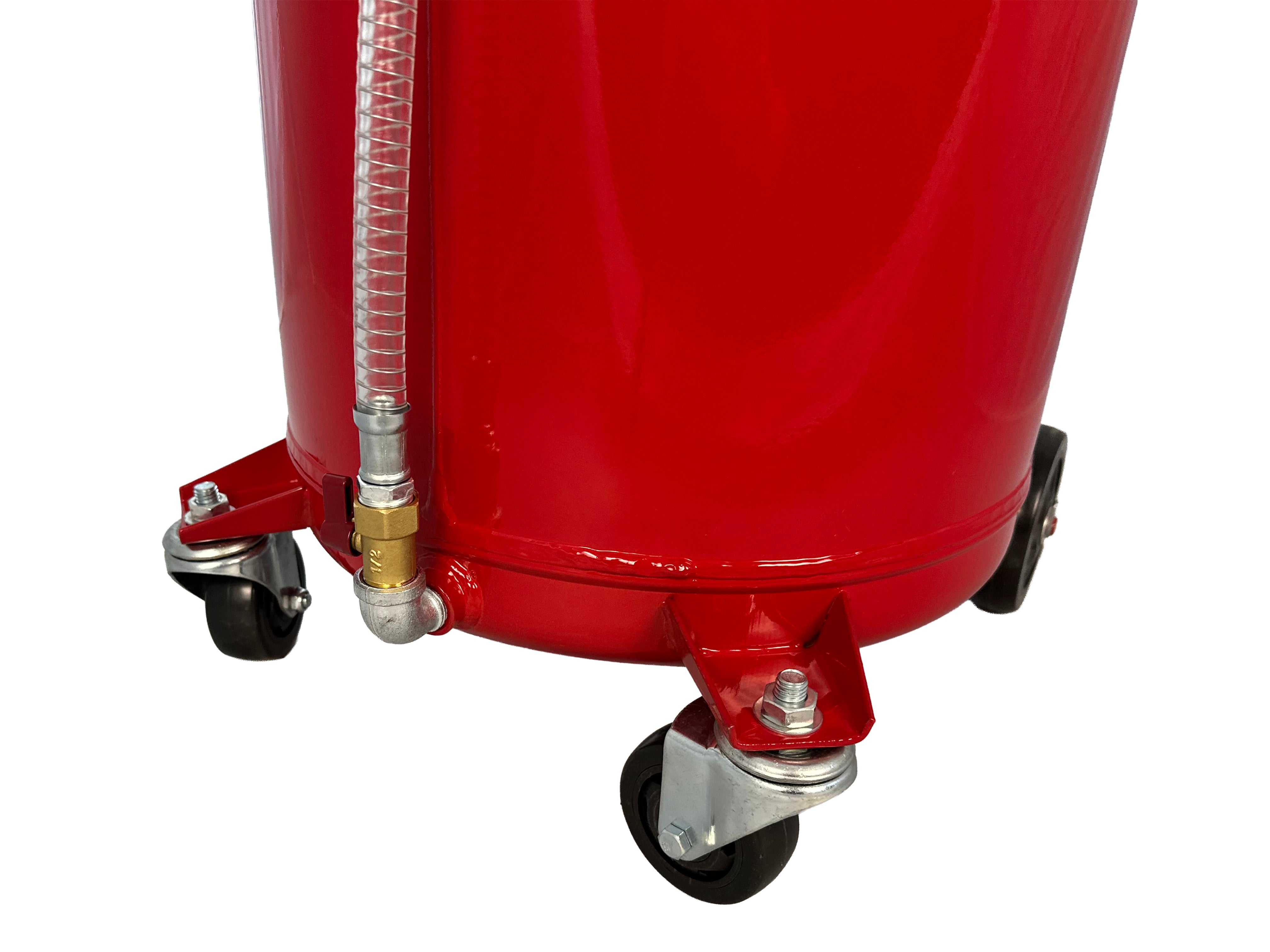 Serbatoio scarico olio esausto 75 litri, portatile cambio olio con imbuto regolabile in altezza, con ruote, per officine riparazione auto, aspiratore-recuperatore pneumatico per olio esausto, Gebo Tools