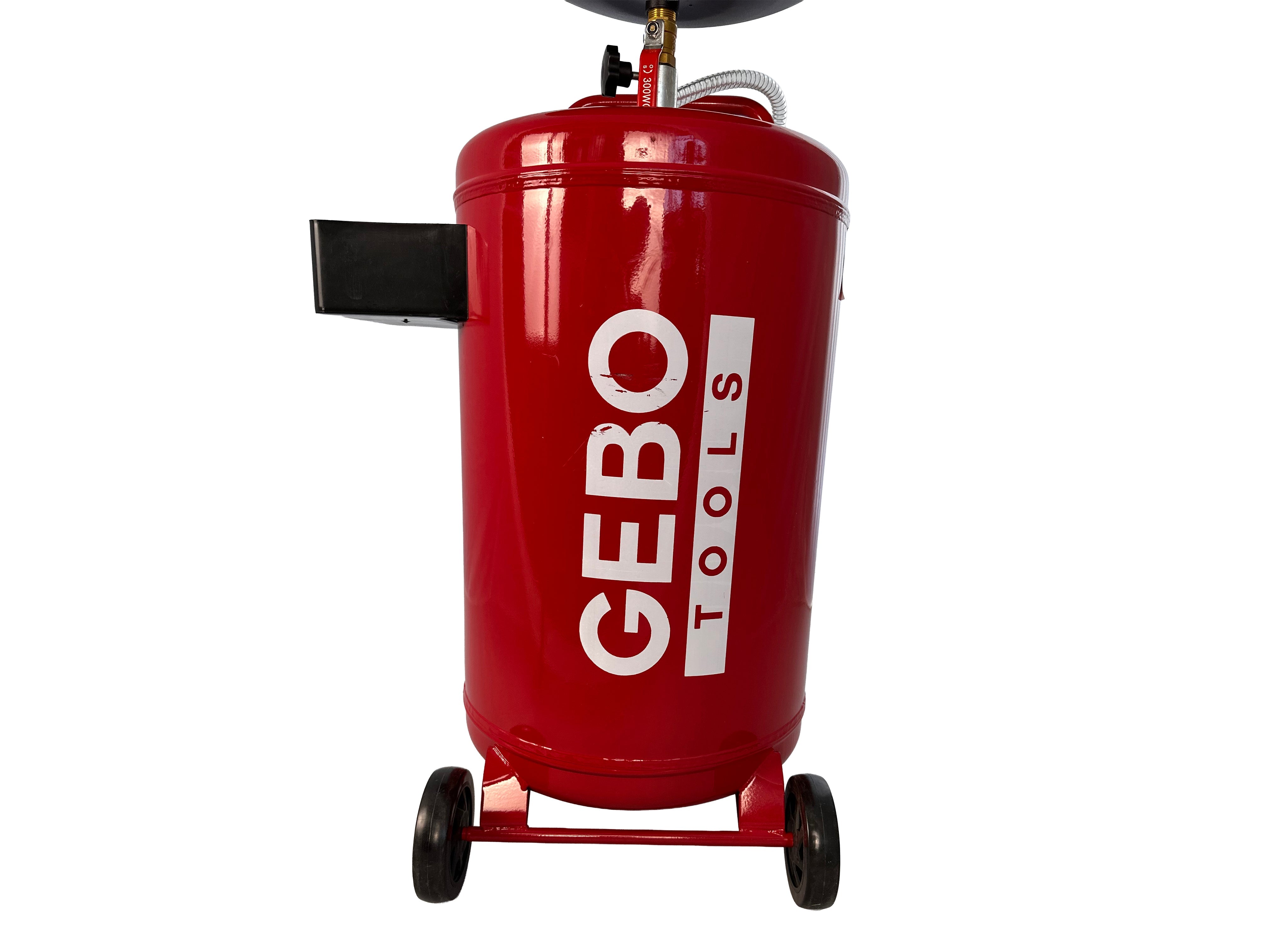 Serbatoio scarico olio esausto 75 litri, portatile cambio olio con imbuto regolabile in altezza, con ruote, per officine riparazione auto, aspiratore-recuperatore pneumatico per olio esausto, Gebo Tools