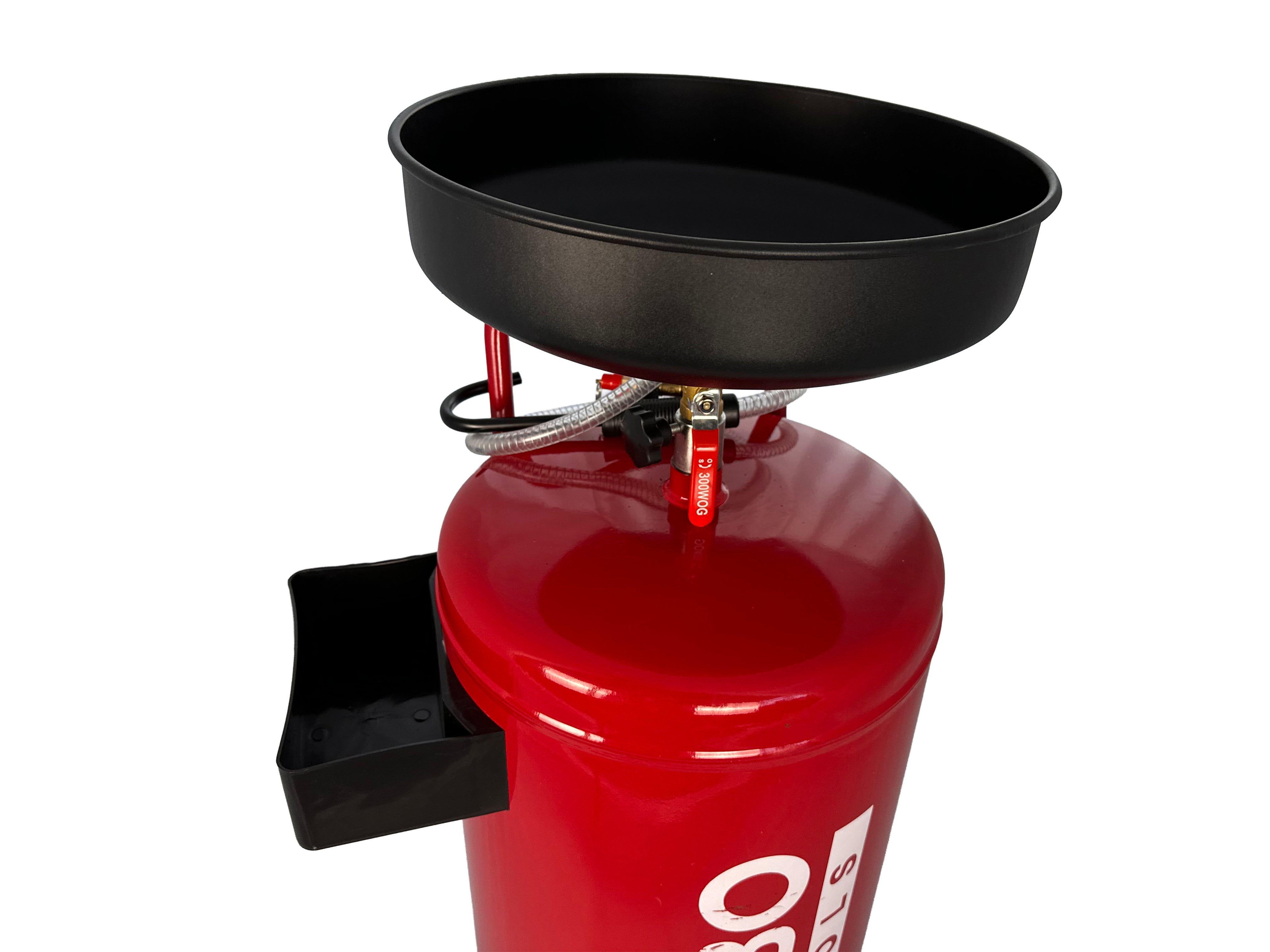 Serbatoio scarico olio esausto 75 litri, portatile cambio olio con imbuto regolabile in altezza, con ruote, per officine riparazione auto, aspiratore-recuperatore pneumatico per olio esausto, Gebo Tools