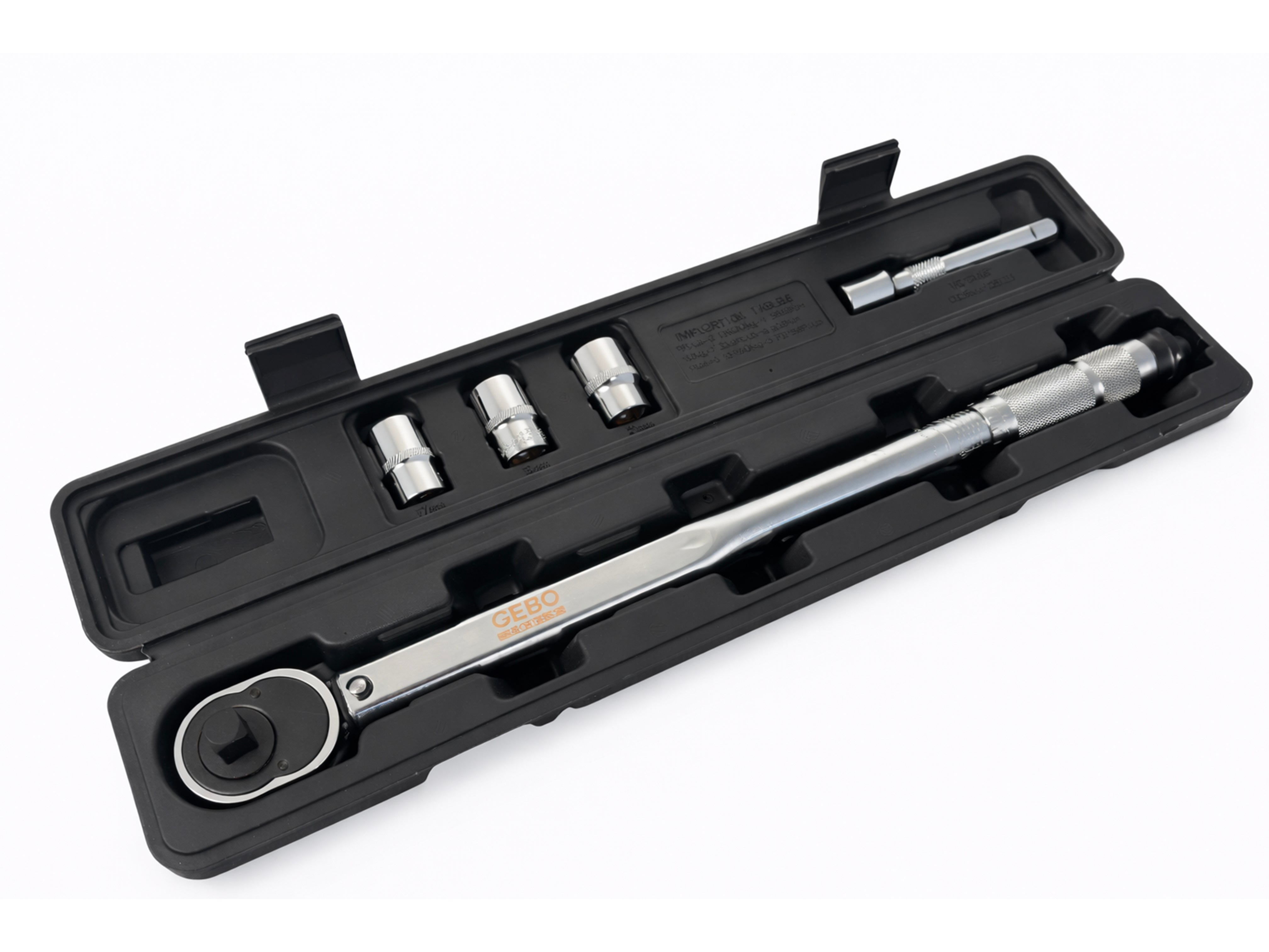 Set chiave dinamometrica 1/2", 5 pezzi, 28-210 Nm, bussole a impatto 1/2" 17 19 21mm, prolunga 1/2" Gebo Tools