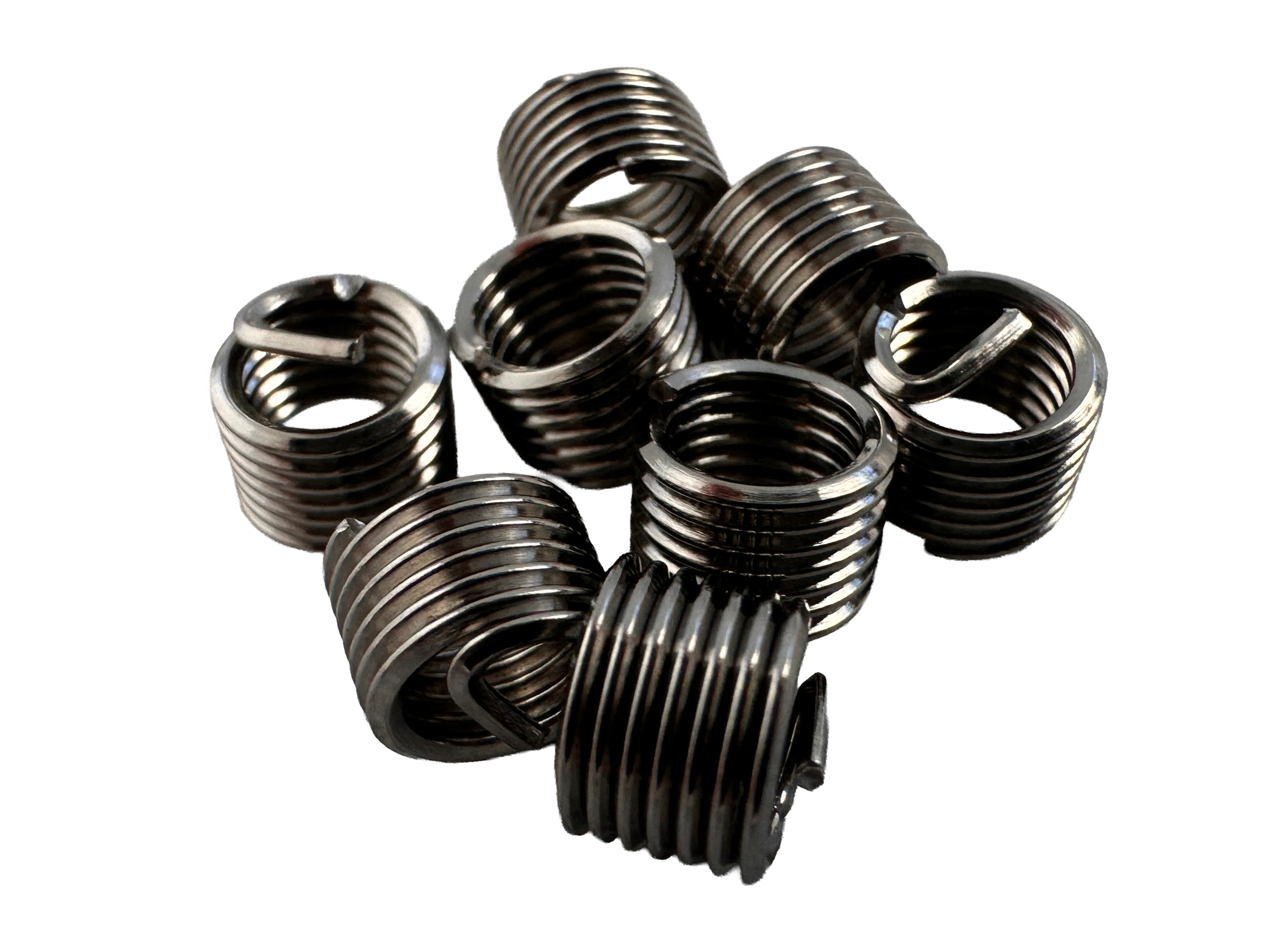 Inserto elicoidale per riparare filetti M5×0.8 ,set di manicotti in filo avvolto 10 pezzi Gebo Tools