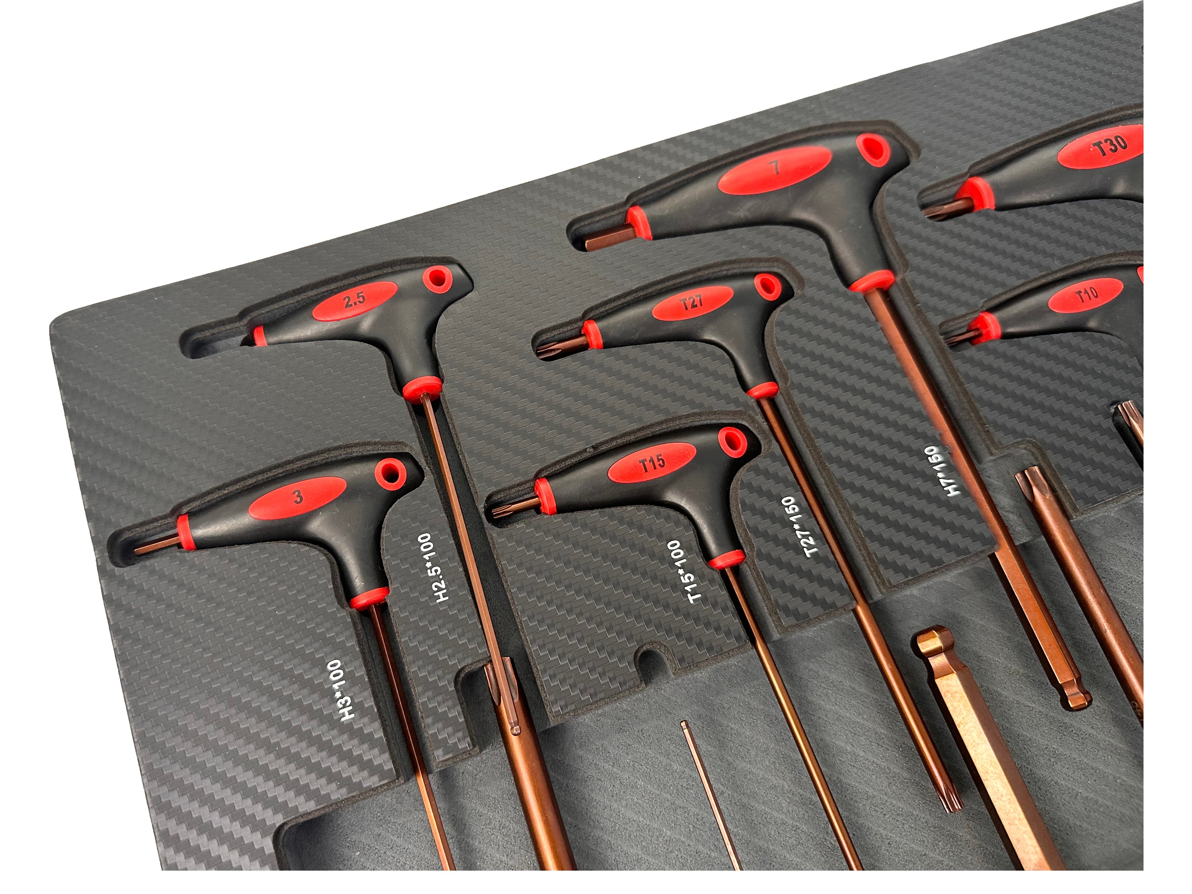 Modulo per carrelli portautensili, serie di cacciaviti con impugnatura scorrevole a T, set di chiavi a T esagonali, Torx 18 pezzi Gebo Tools