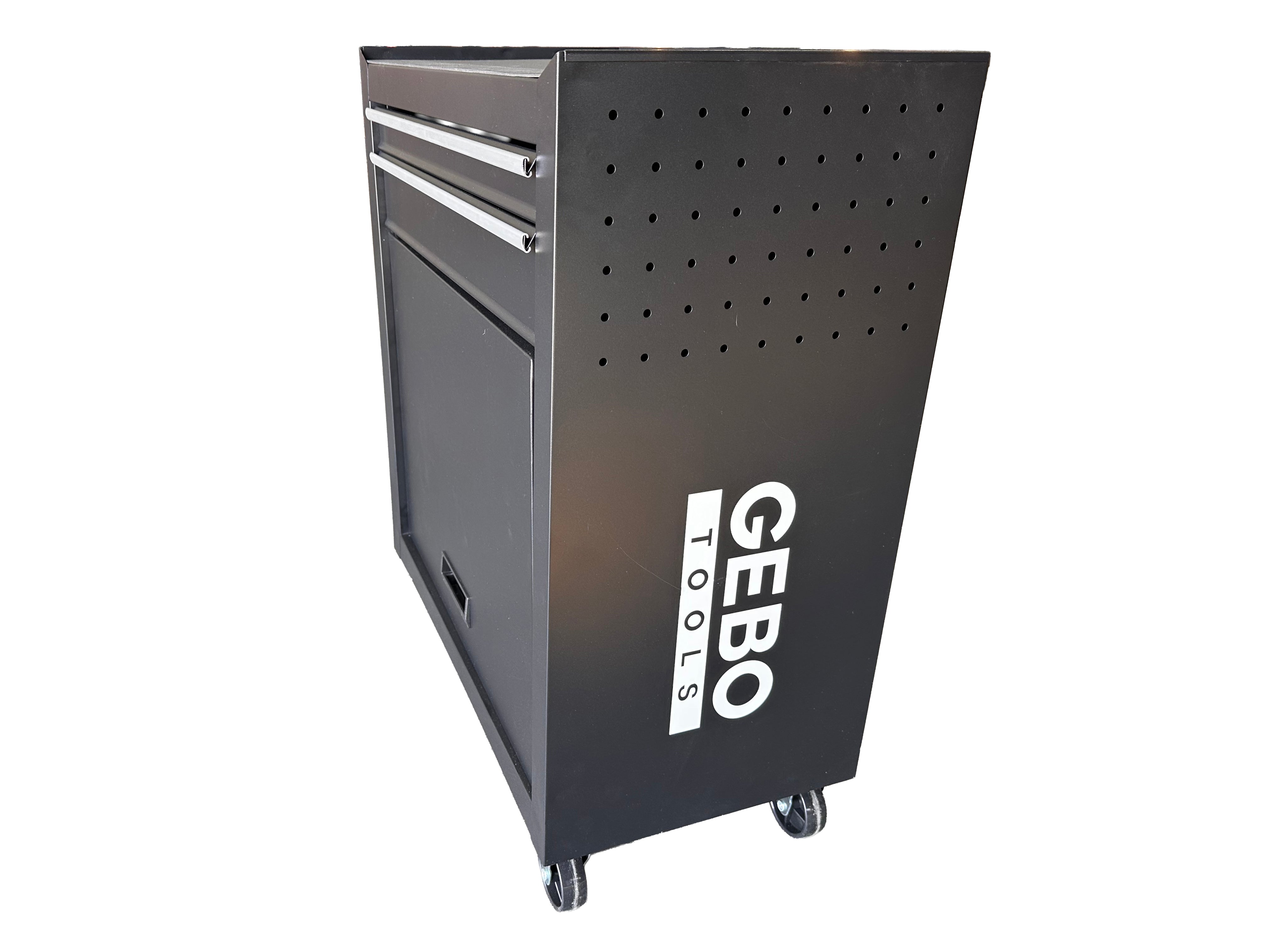 Armadio metallico senza attrezzi a 2 pezzi,con 6 cassetti a ripiano rimovibile ,carrello portautensili , cassetta porta attrezzi mobile Gebo Tools