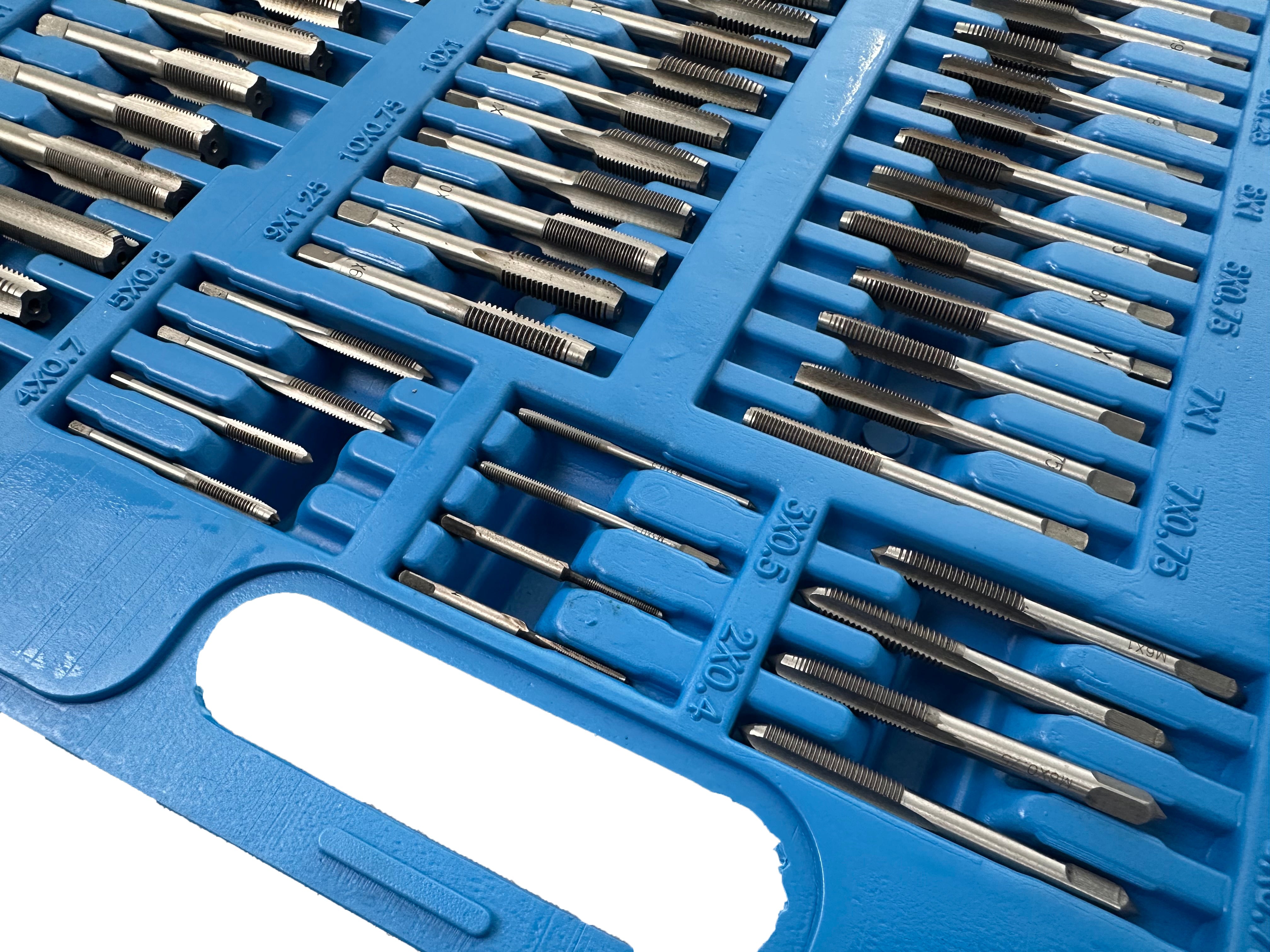 Set filiere e maschi M2–M18 ,110 pezzi Gebo Tools