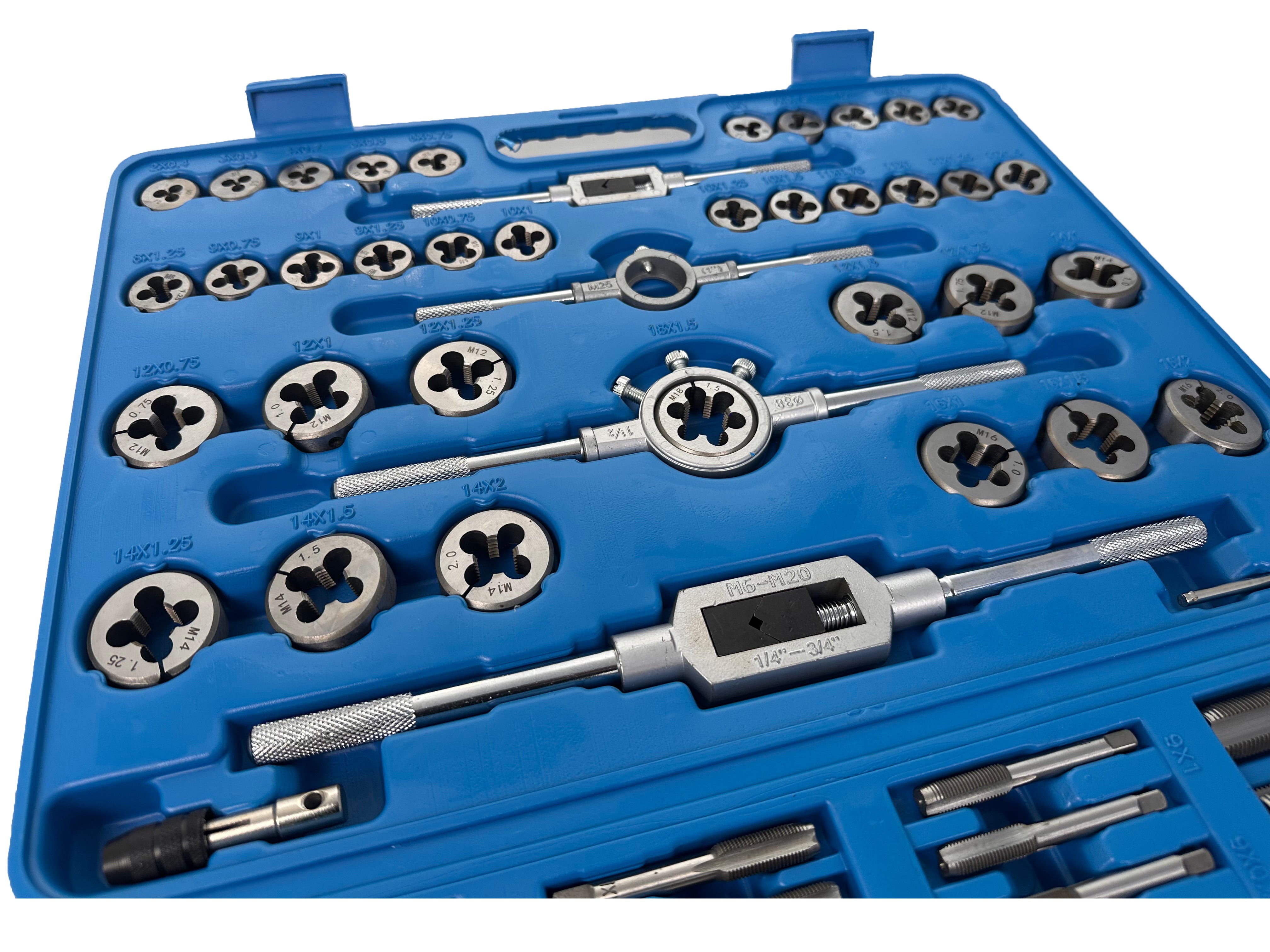 Set filiere e maschi M2–M18 ,110 pezzi Gebo Tools