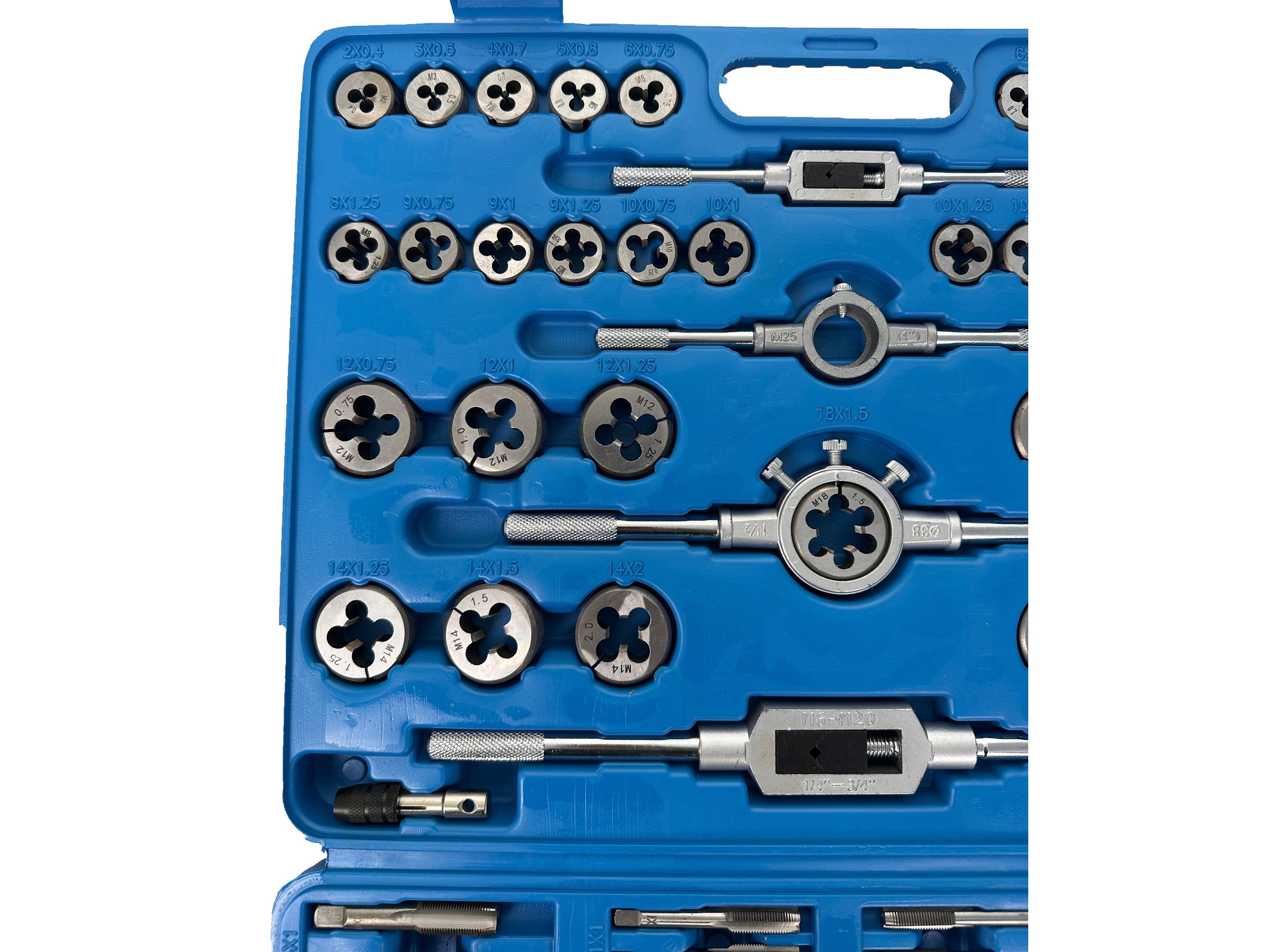 Set filiere e maschi M2–M18 ,110 pezzi Gebo Tools