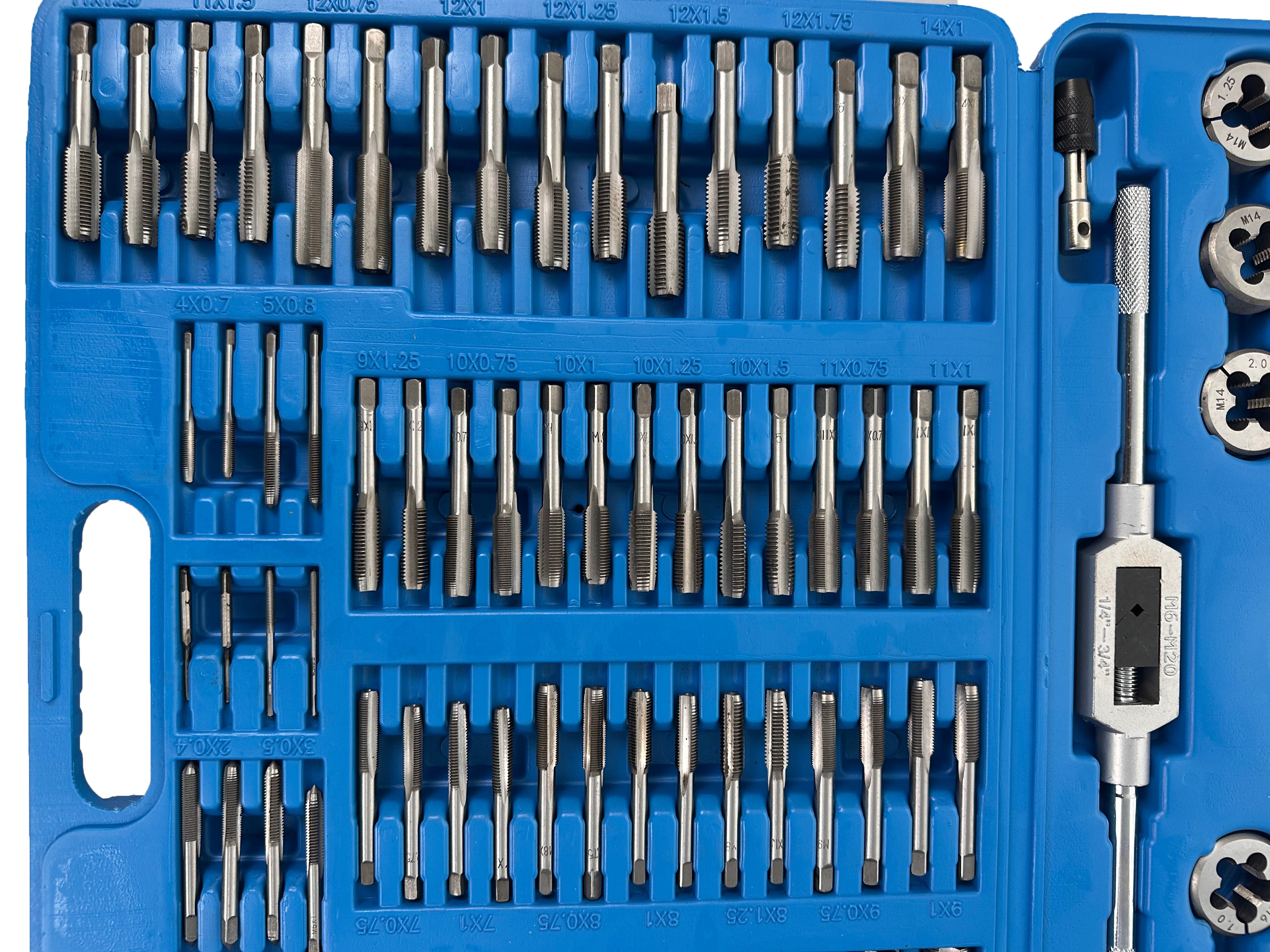 Set filiere e maschi M2–M18 ,110 pezzi Gebo Tools