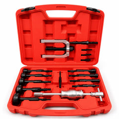 Set-kit estrattore boccole e cuscinetti interni, attrezzi per la rimozione con martello scorrevole, 8 - 58 mm, 17 pezzi Gebo Tools