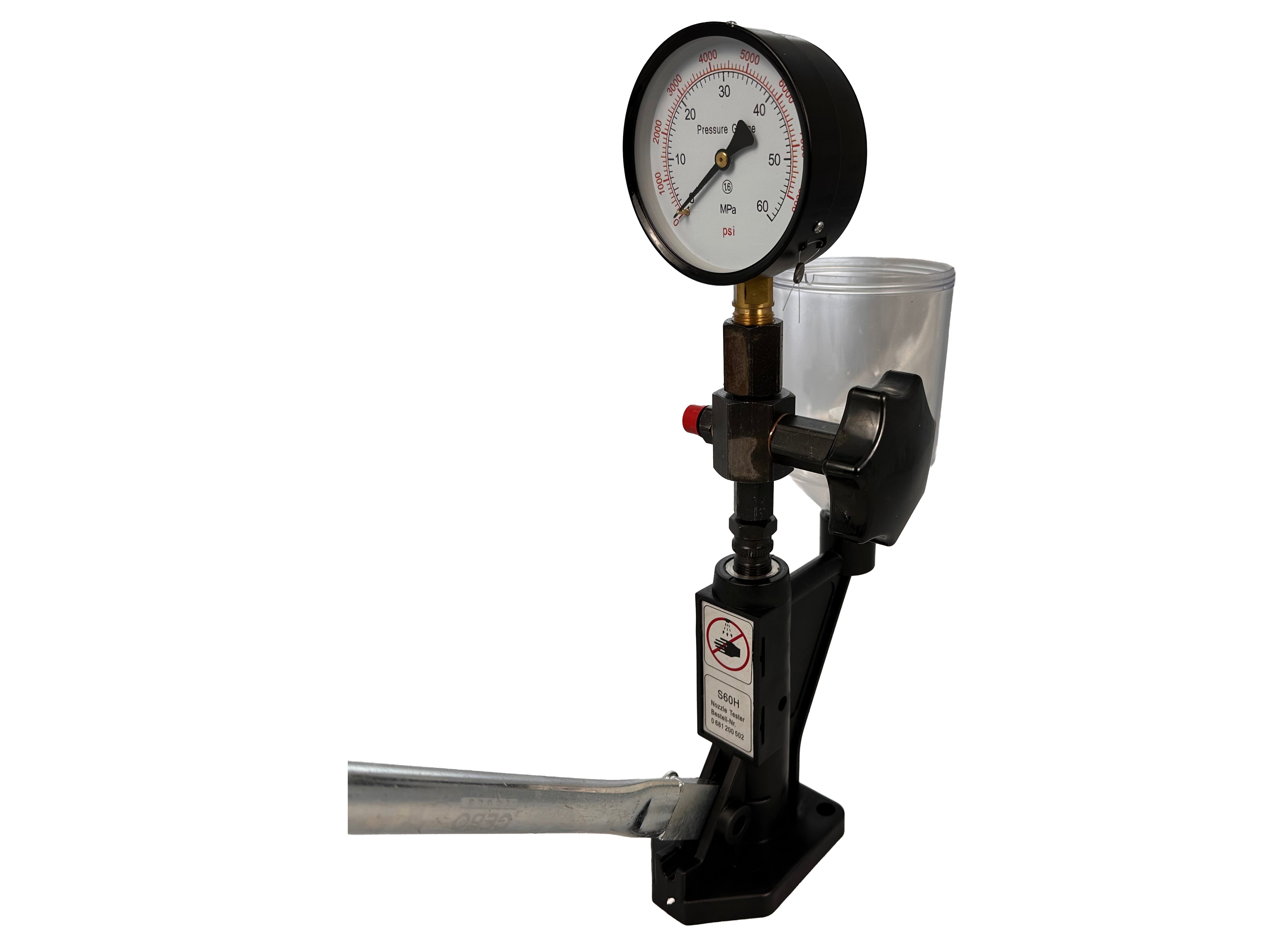 Tester per verifica pressione iniettori diesel, strumento di prova per ugelli di iniezione di carburante diesel ,600 Bar Gebo Tools