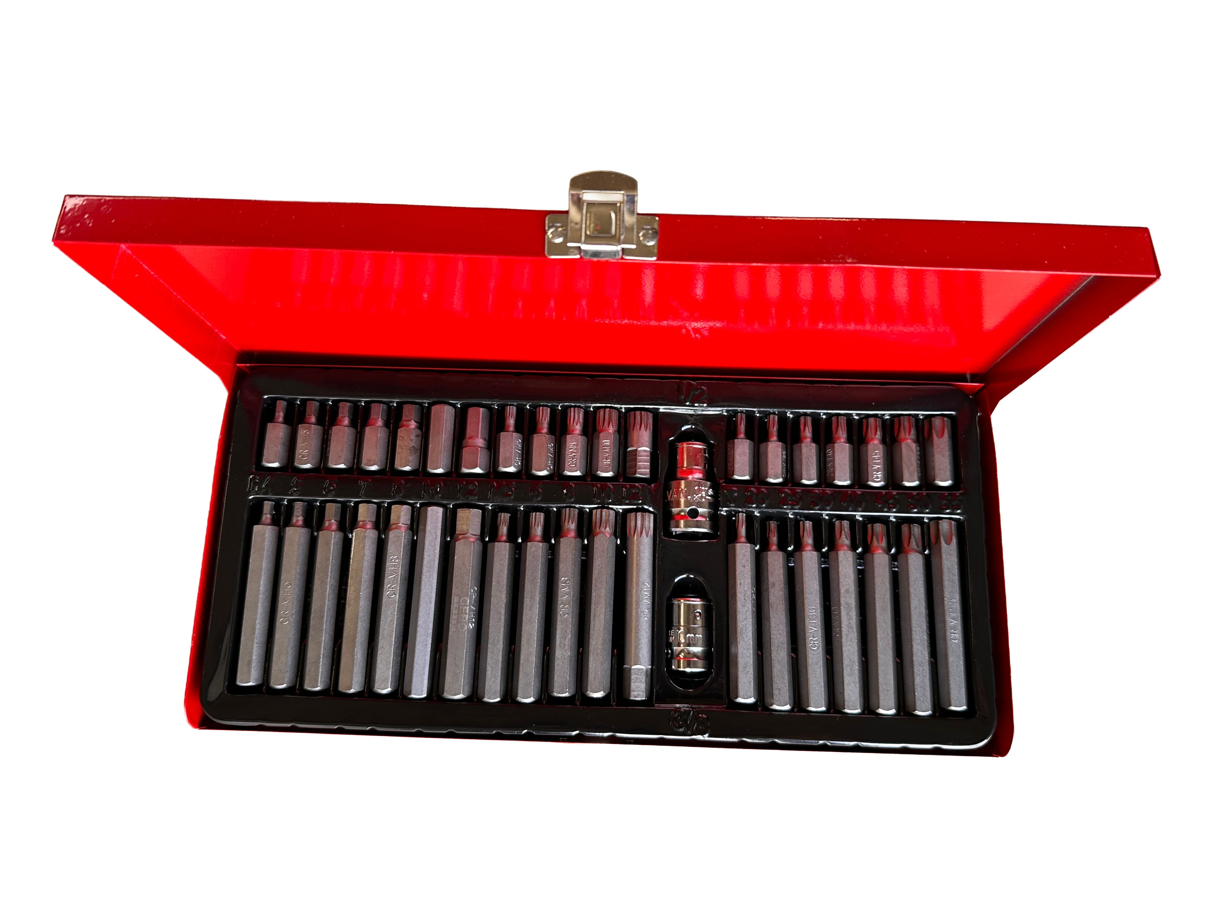 Set inserti esagonali TORX XZN SPLINE, kit bussole esagonali , 40 pezzi in cassetta metallica Gebo Tools