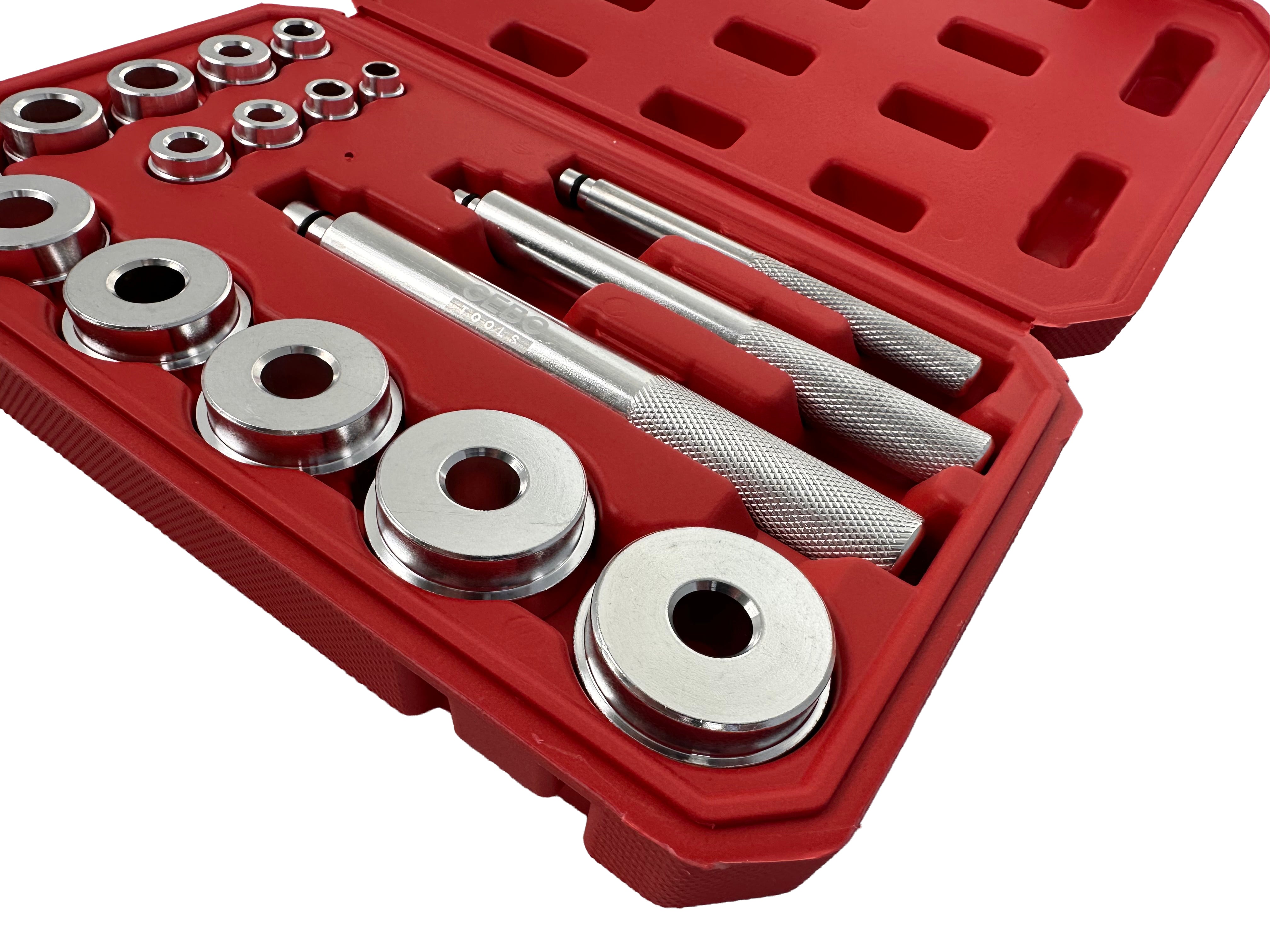 Set pressa per montaggio e smontaggio cuscinetti del mozzo ruota e fusello, kit attrezzi installazione cuscinetti Gebo Tools