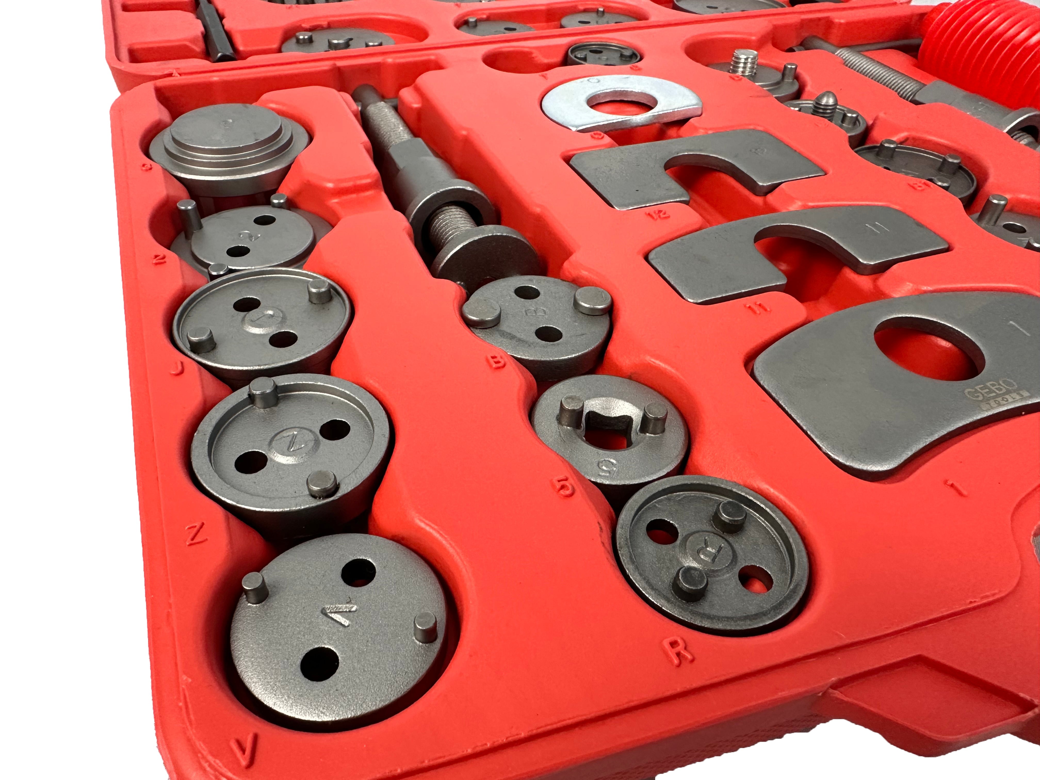 Set pressa per pistoncini pinze freno 50 pezzi Gebo Tools