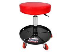 Sgabello per officina regolabile in altezza, sgabello di montaggio, carrello meccanico con ripiano porta-attrezzi, sgabello da officina, sgabello meccanico garage, Gebo Tools