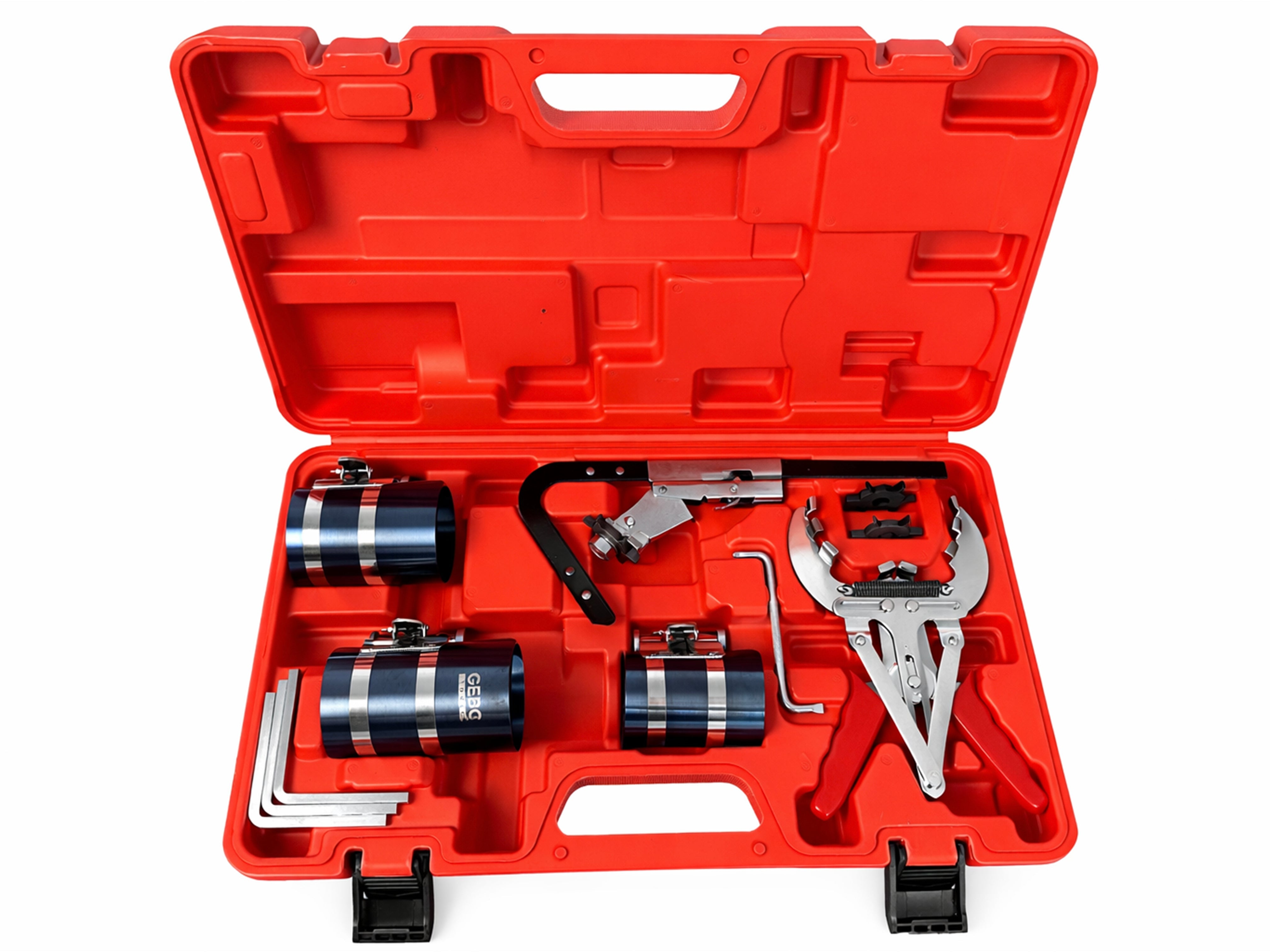 Set montaggio fasce elastiche del pistone motore, kit attrezzi per installazione fasce elastiche pistoncini Gebo Tools