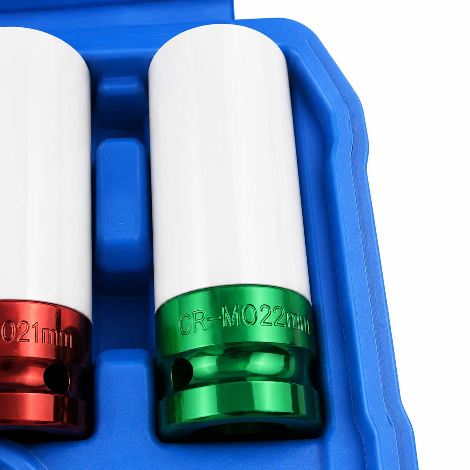 Set-kit chiave a bussola in Cr-V, rivestiti in teflon per cerchi in lega auto 5 pezzi Gebo Tools