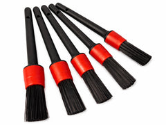 Spazzola di pulizia auto, spazzola per dettagli, detailing brush set, pulizia delicata e facile - uso universale - per cerchi, interni auto, motore, scarico, sedili, 5 pezzi, Gebo Tools